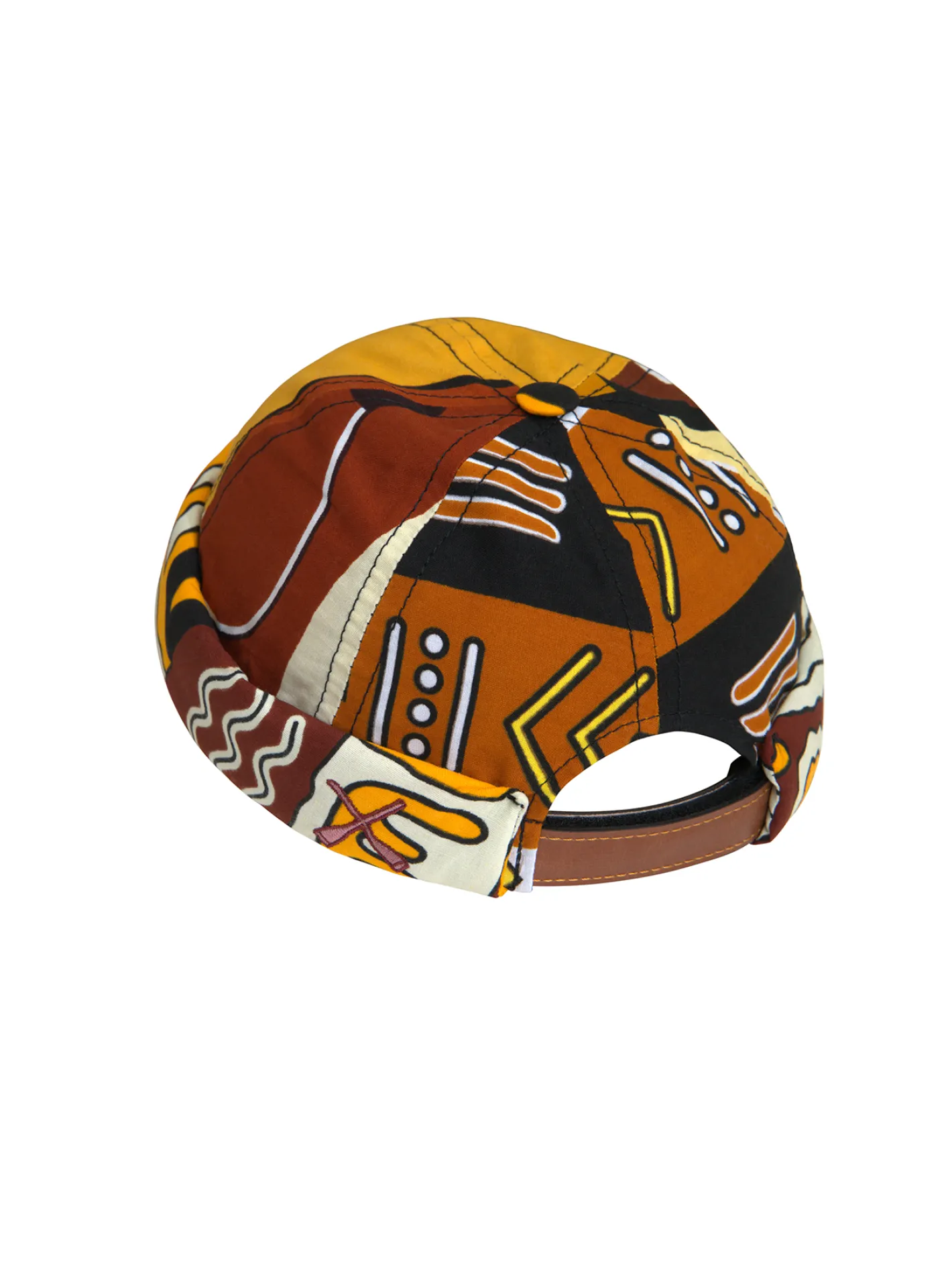 hollington Accessoires*bonnet docker miki de chez Béton Ciré en coton marron à motif