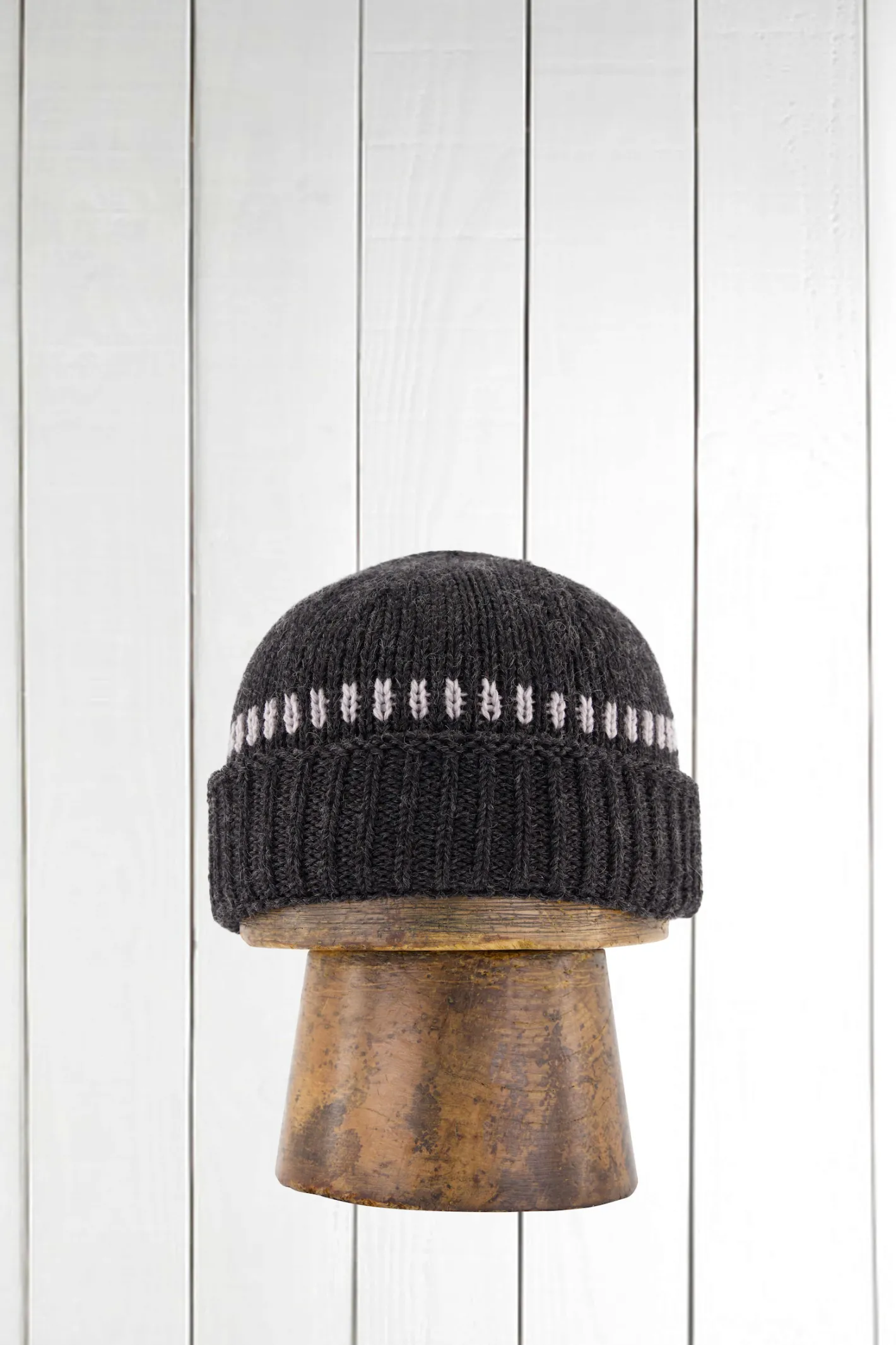 hollington Inis Meáin | Accessoires*bonnet Inis Meain en alpaga mérinos et soie charbon et gris