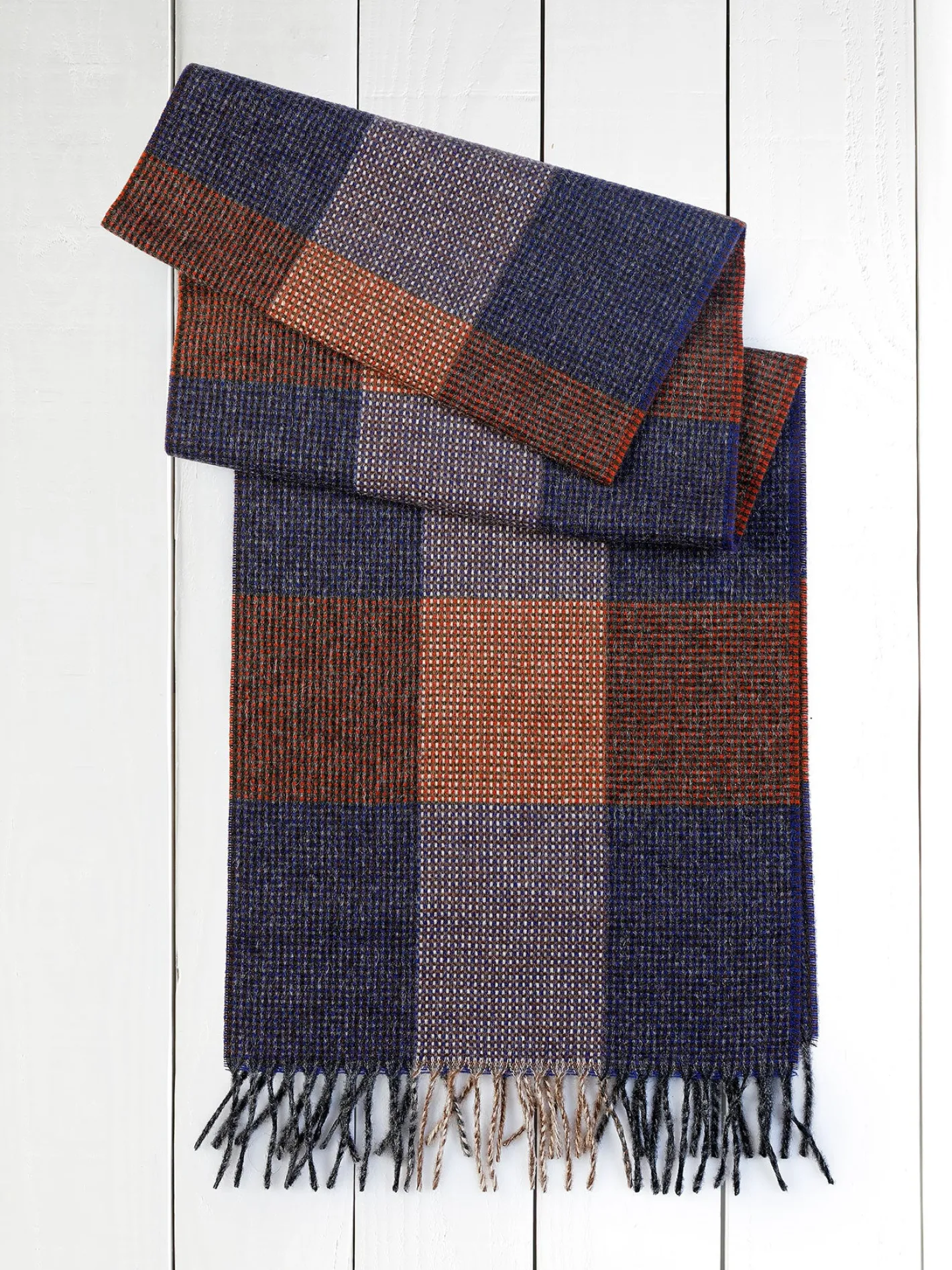 hollington Accessoires*écharpe en cachemire orange check