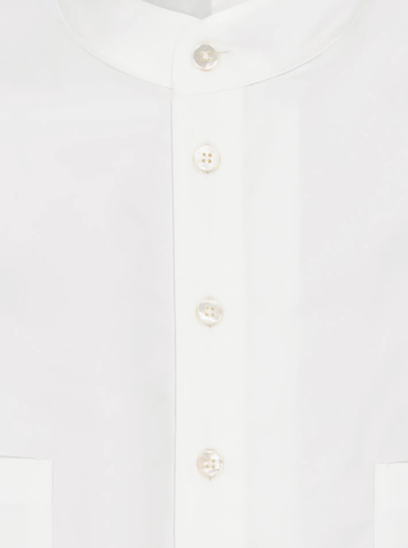 chemise__col_mao_en_popeline_blanche_de_luxe_2.webp hollington Chemises*chemise à col mao en popeline blanche de luxe