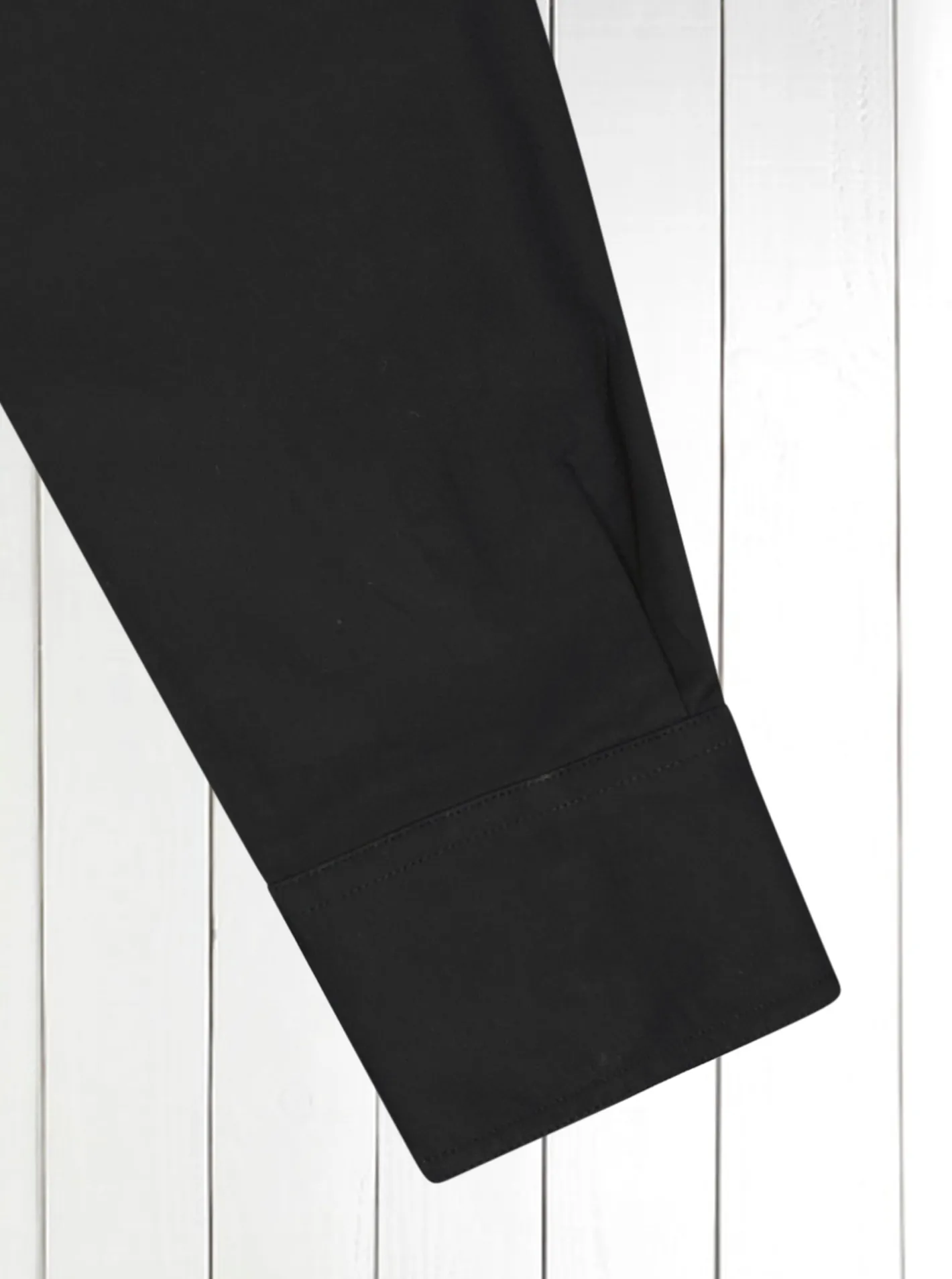 hollington Chemises*chemise à col mao en popeline noir à boutons multicolores