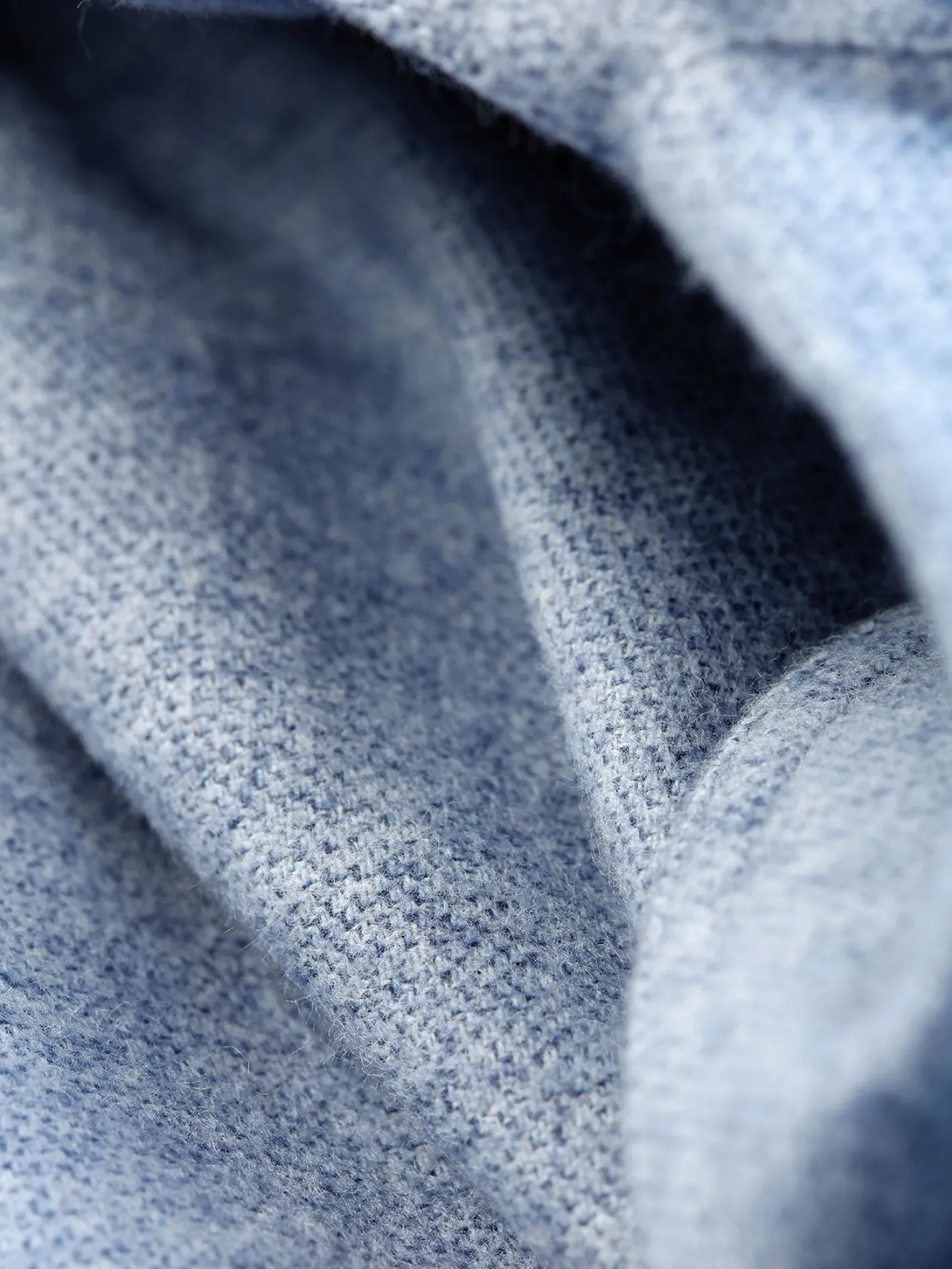 chemise__col_nehru_en_flanelle_blue_marl_3.webp hollington Chemises*chemise à col nehru en flanelle blue marl