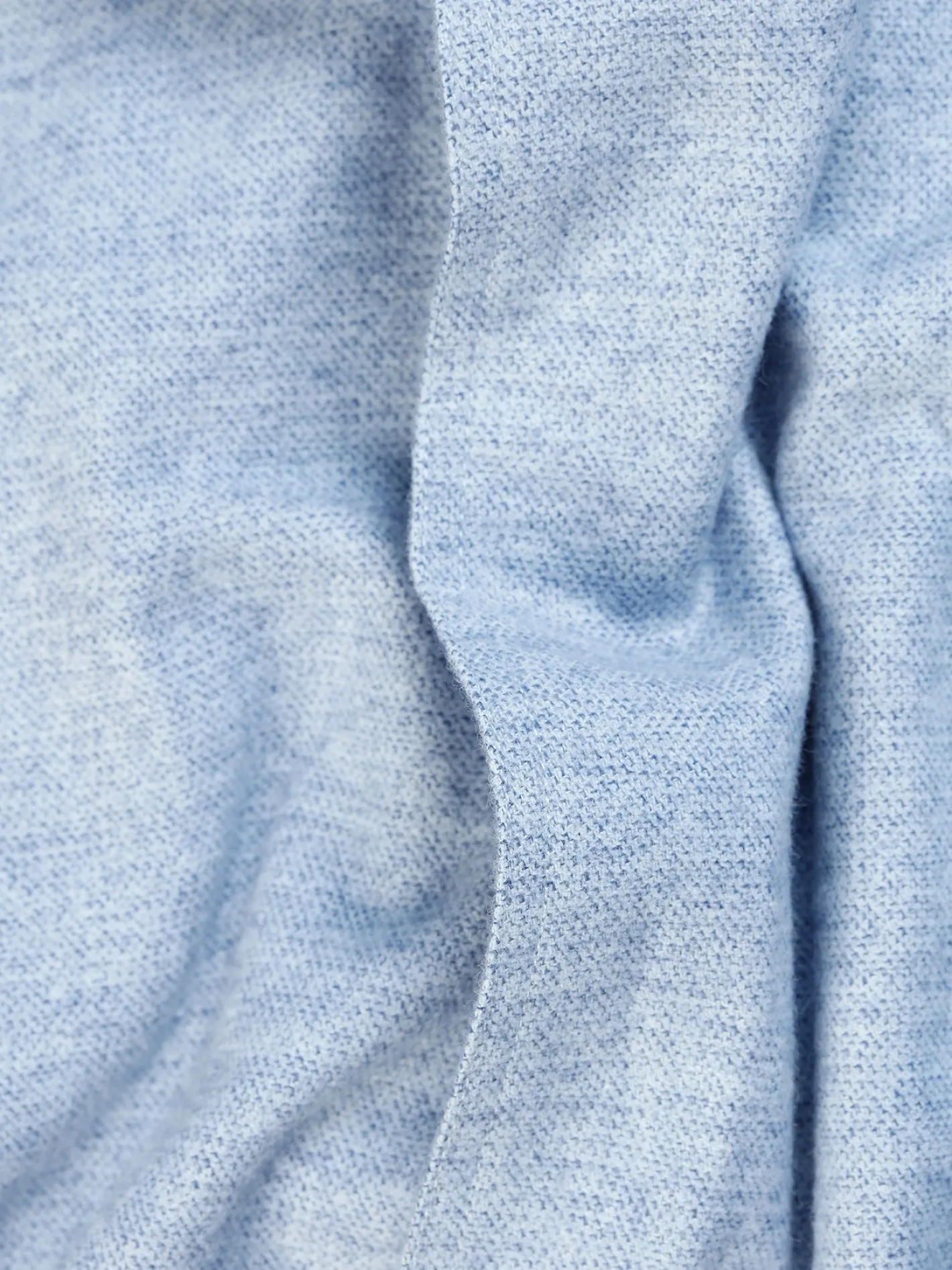 chemise__col_nehru_en_flanelle_blue_marl_4.webp hollington Chemises*chemise à col nehru en flanelle blue marl