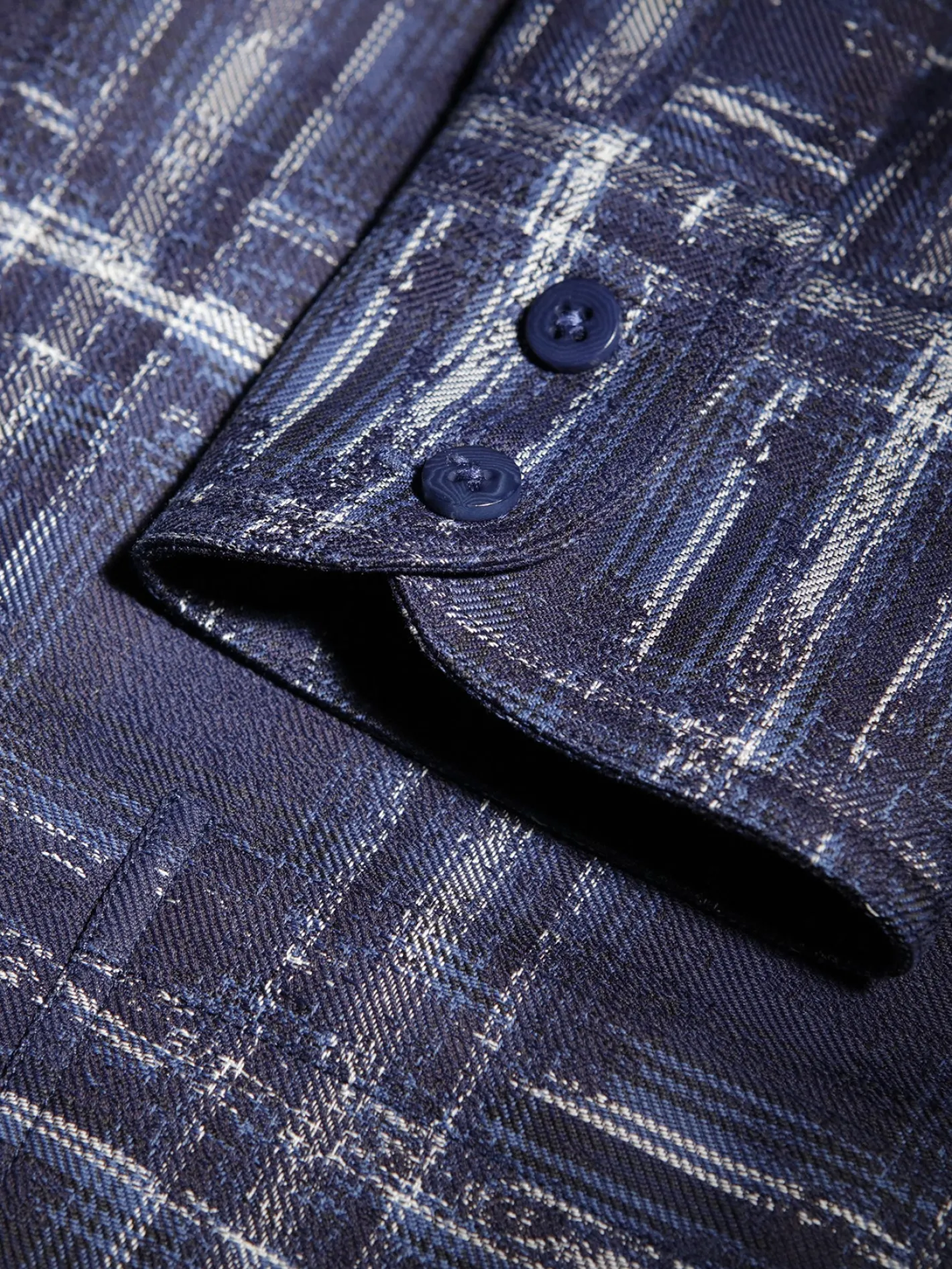 chemise_col_mao_en_coton_fancy_denim_2.webp hollington Chemises*chemise col mao en coton fancy denim