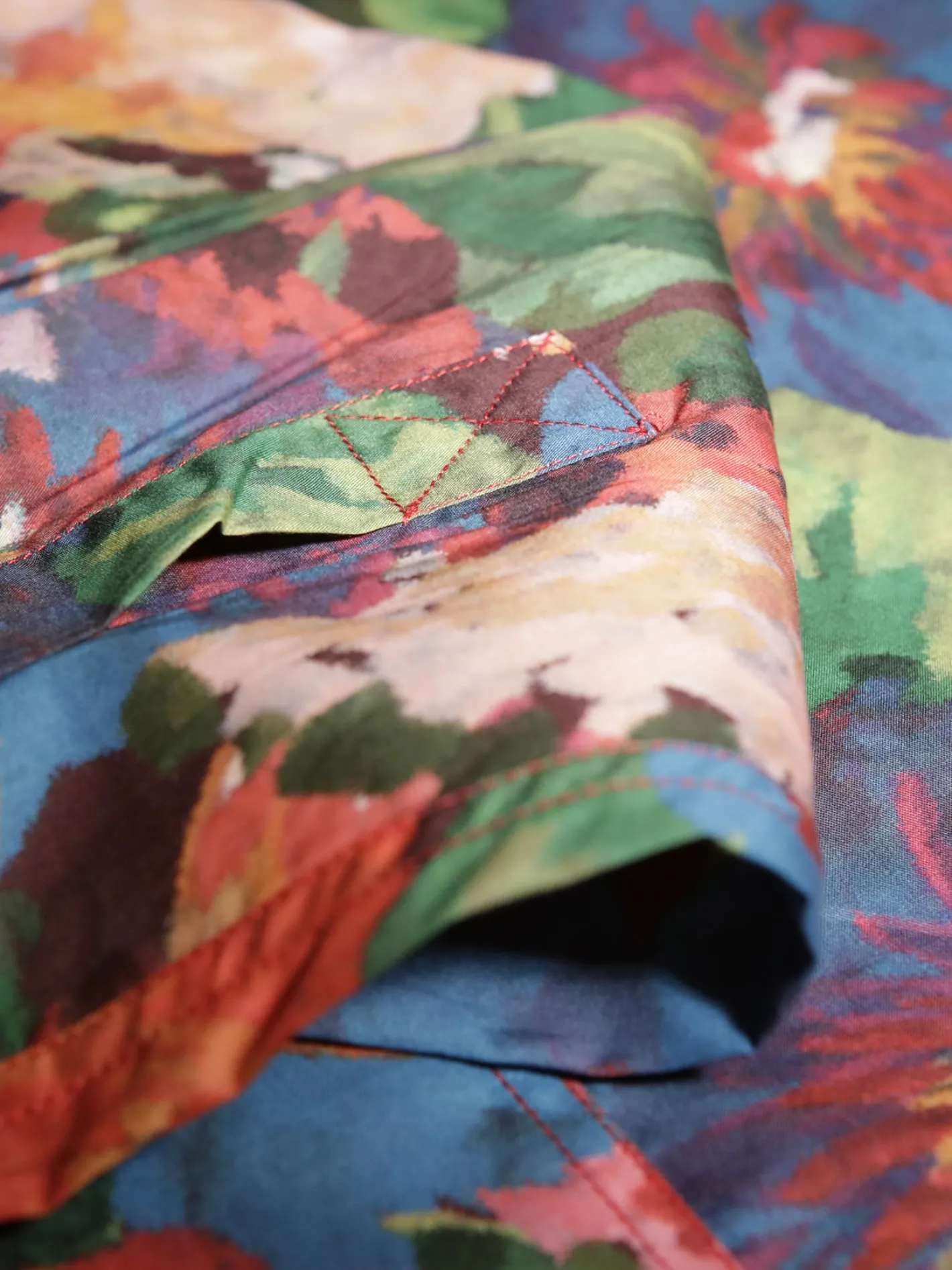 chemise_col_mao_en_coton_liberty__motif_bouquet_3.webp hollington Chemises*chemise col mao en coton liberty® à motif bouquet