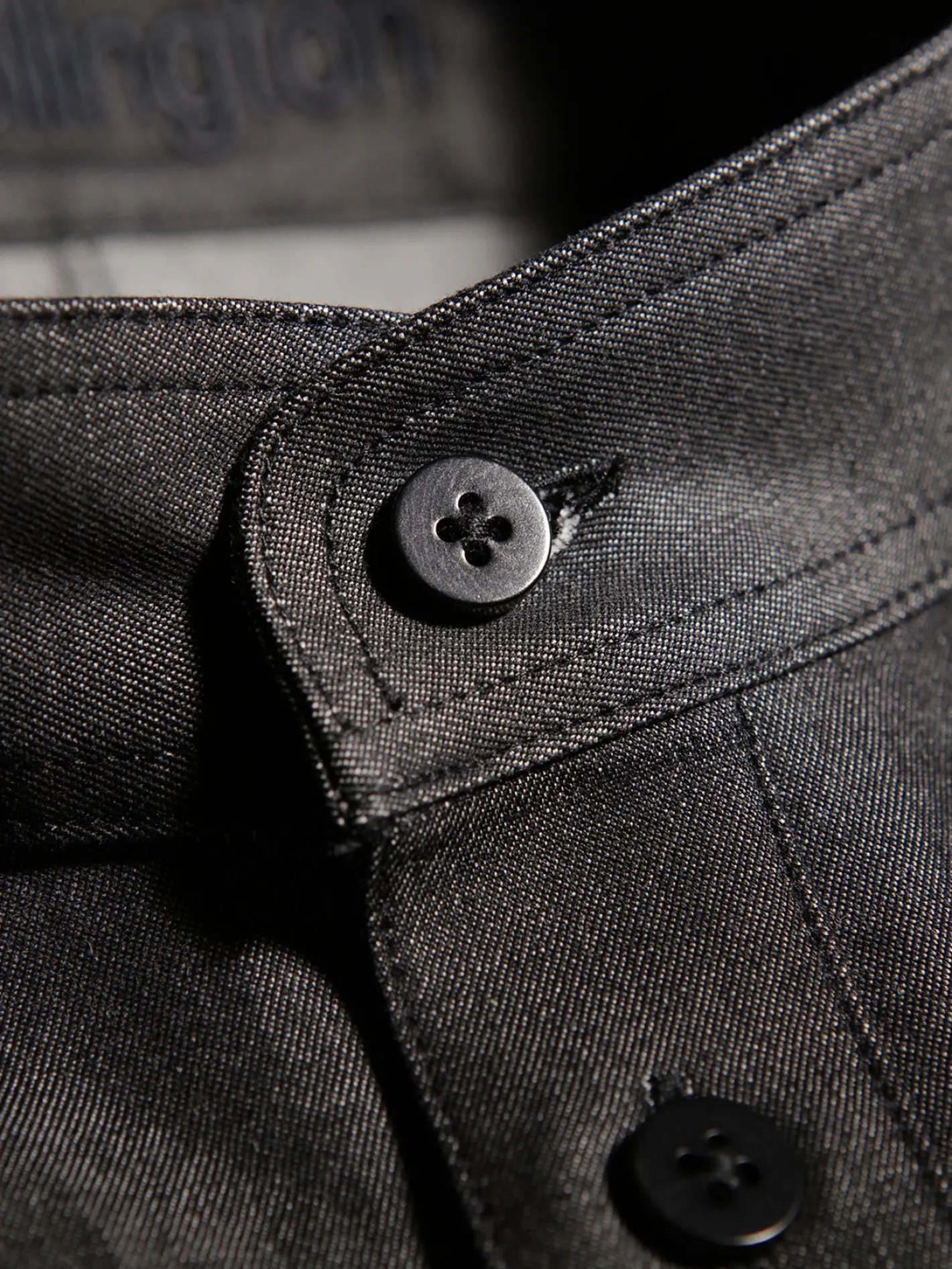 chemise_col_mao_en_denim_noir_2.webp hollington Chemises*chemise col mao en denim noir