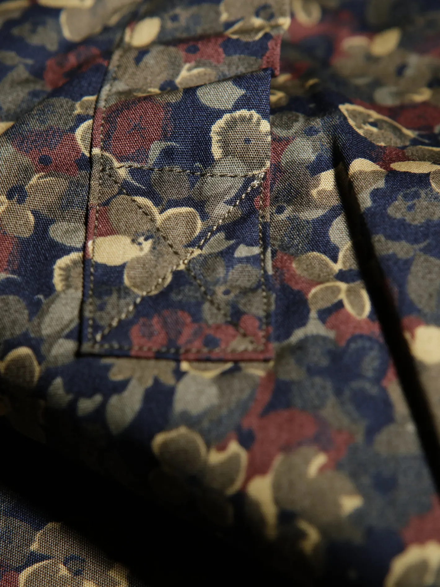 chemise_col_mao_en_popeline_imprim_sousbois_3.webp hollington Chemises*chemise col mao en popeline imprimé sous-bois