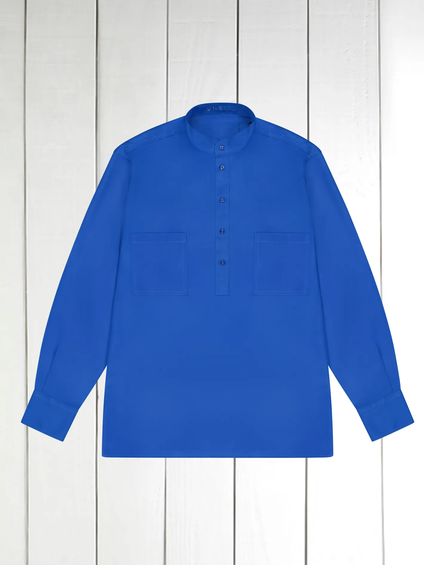 hollington Chemises*chemise col mao en tencel® bleu roi