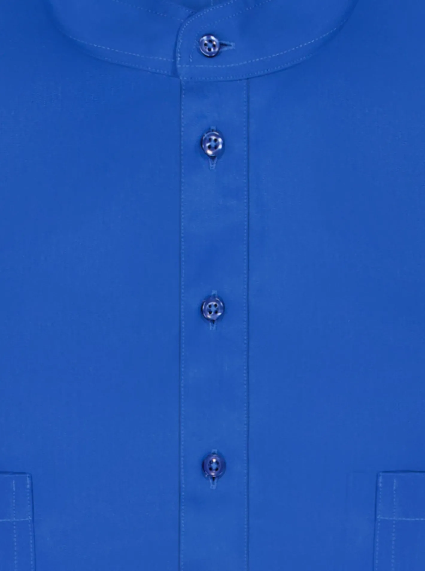 chemise_col_mao_en_tencel_bleu_roi_2.webp hollington Chemises*chemise col mao en tencel® bleu roi