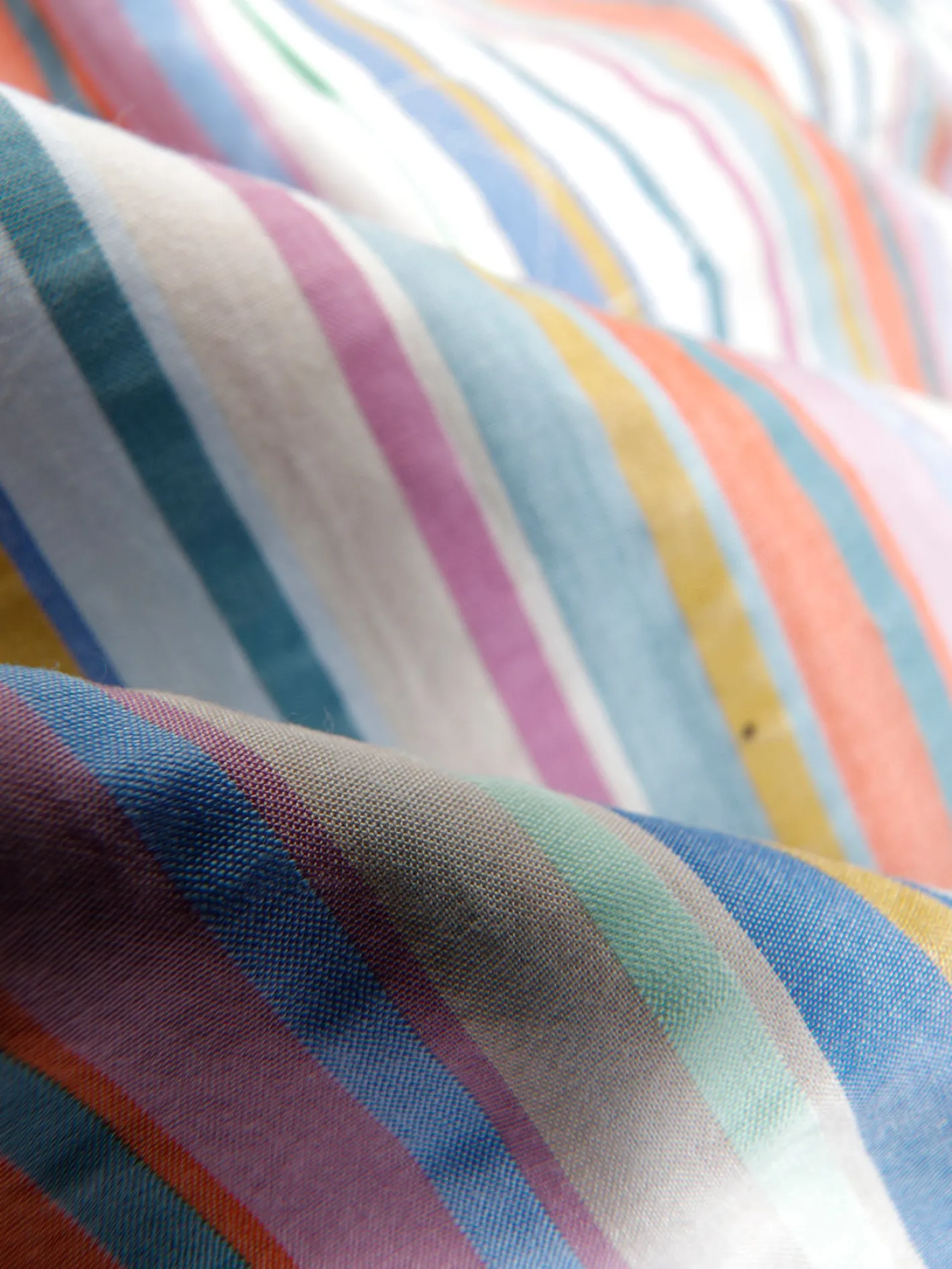 chemise_col_mao_en_toile_de_tencel__larges_rayures_4.webp hollington Chemises*chemise col mao en toile de tencel® à larges rayures