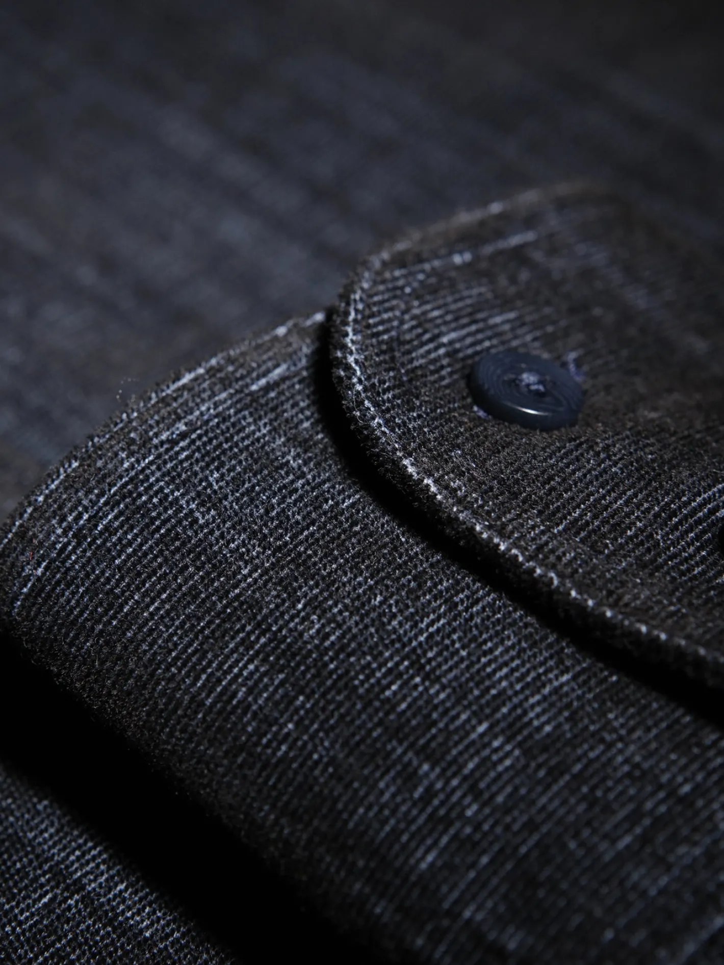 chemise_col_mao_en_velours_extensible_bluemarl_2.webp hollington Chemises*chemise col mao en velours extensible blue-marl