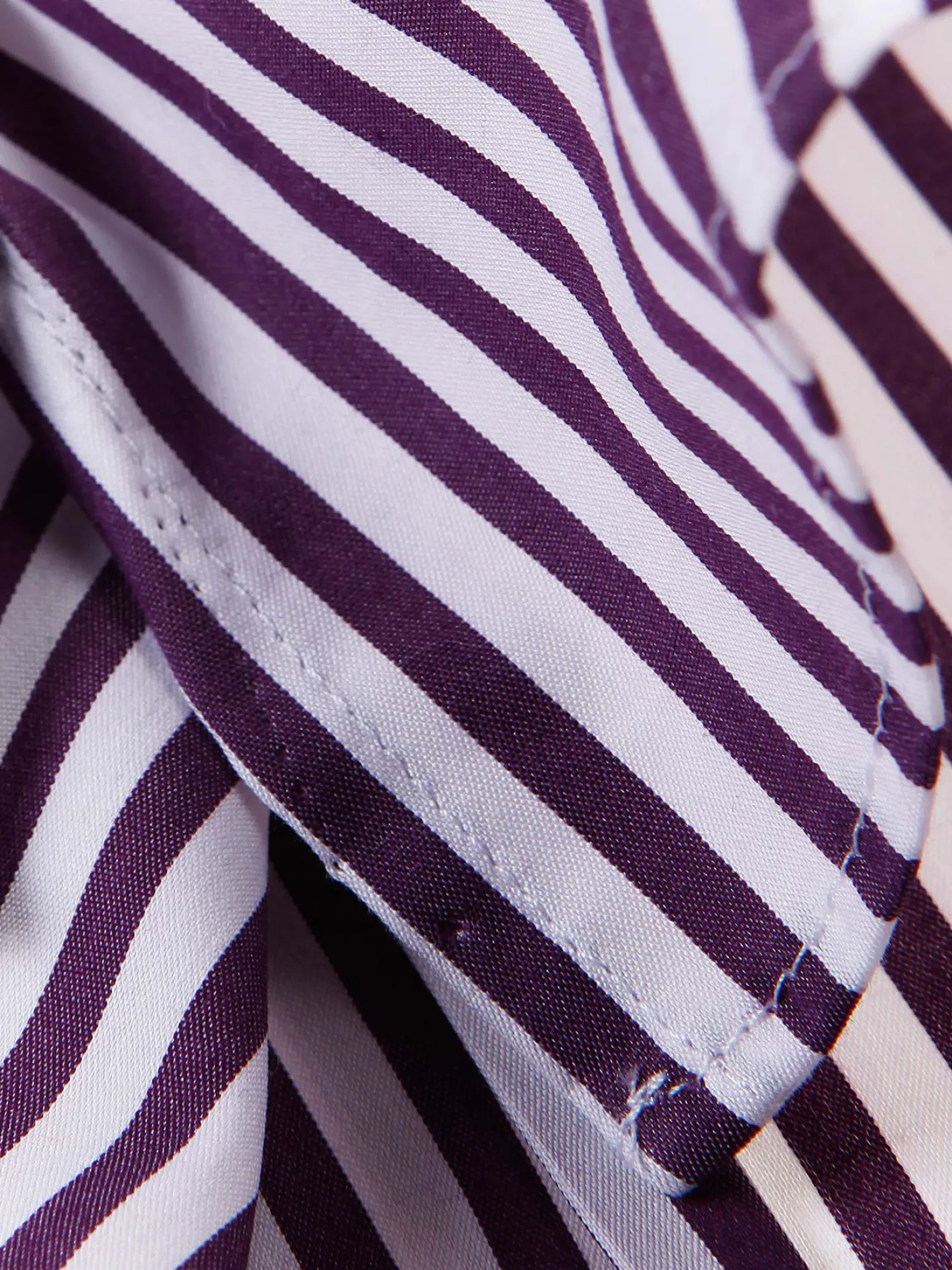 chemise_col_mao_slim_en_popeline_extensible__rayures_plum_3.webp hollington Chemises*chemise col mao slim en popeline extensible à rayures plum