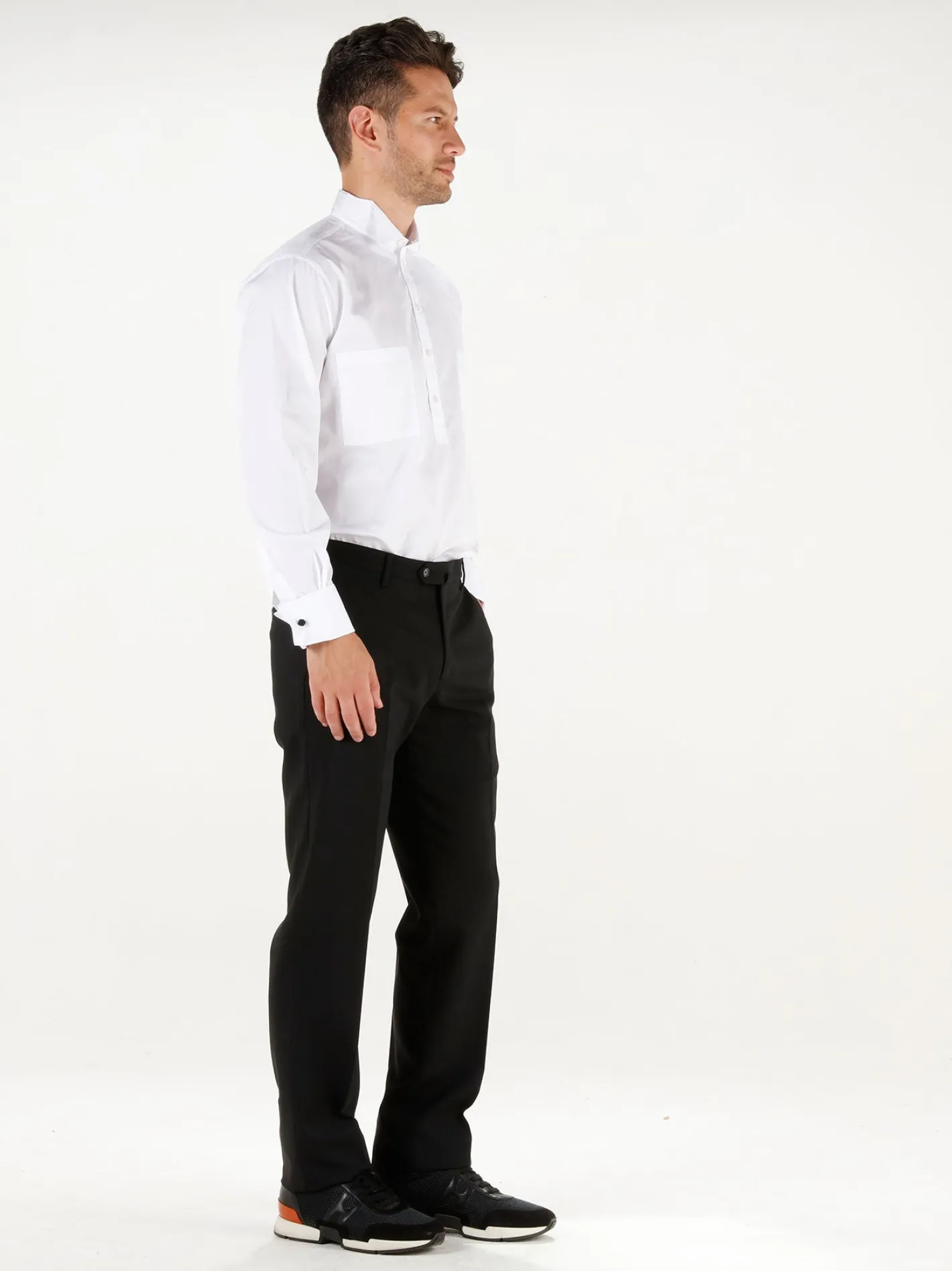 chemise_quatzart__col_cass_en_popeline_blanche_de_luxe_5.webp hollington Chemises*chemise quat'z'art à col cassé en popeline blanche de luxe