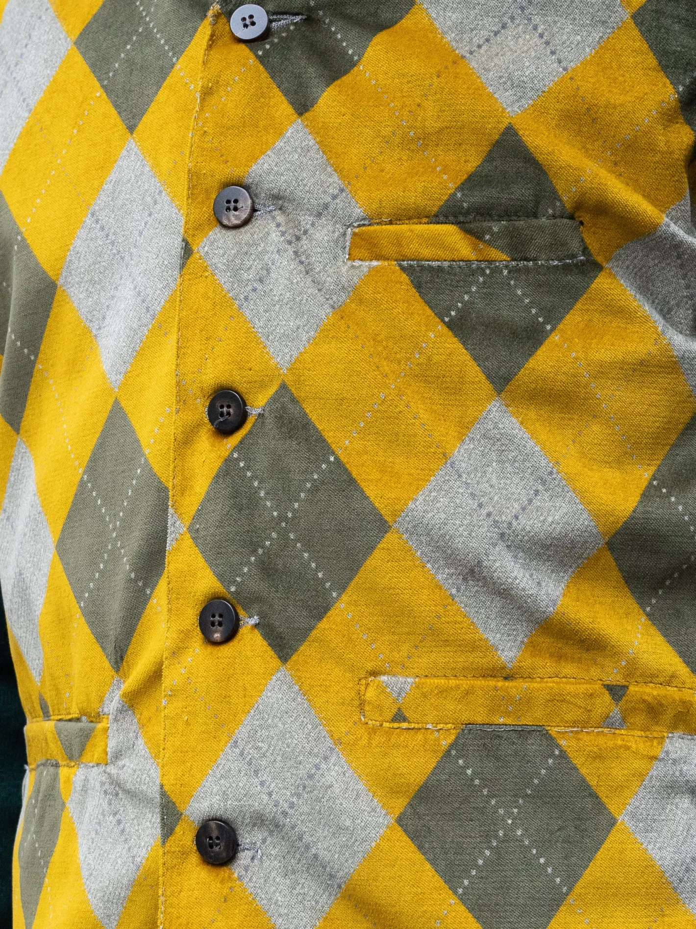 gilet__poches_passepoiles_en_velours_argyle_10.webp hollington Gilets*gilet à poches passepoilées en velours argyle