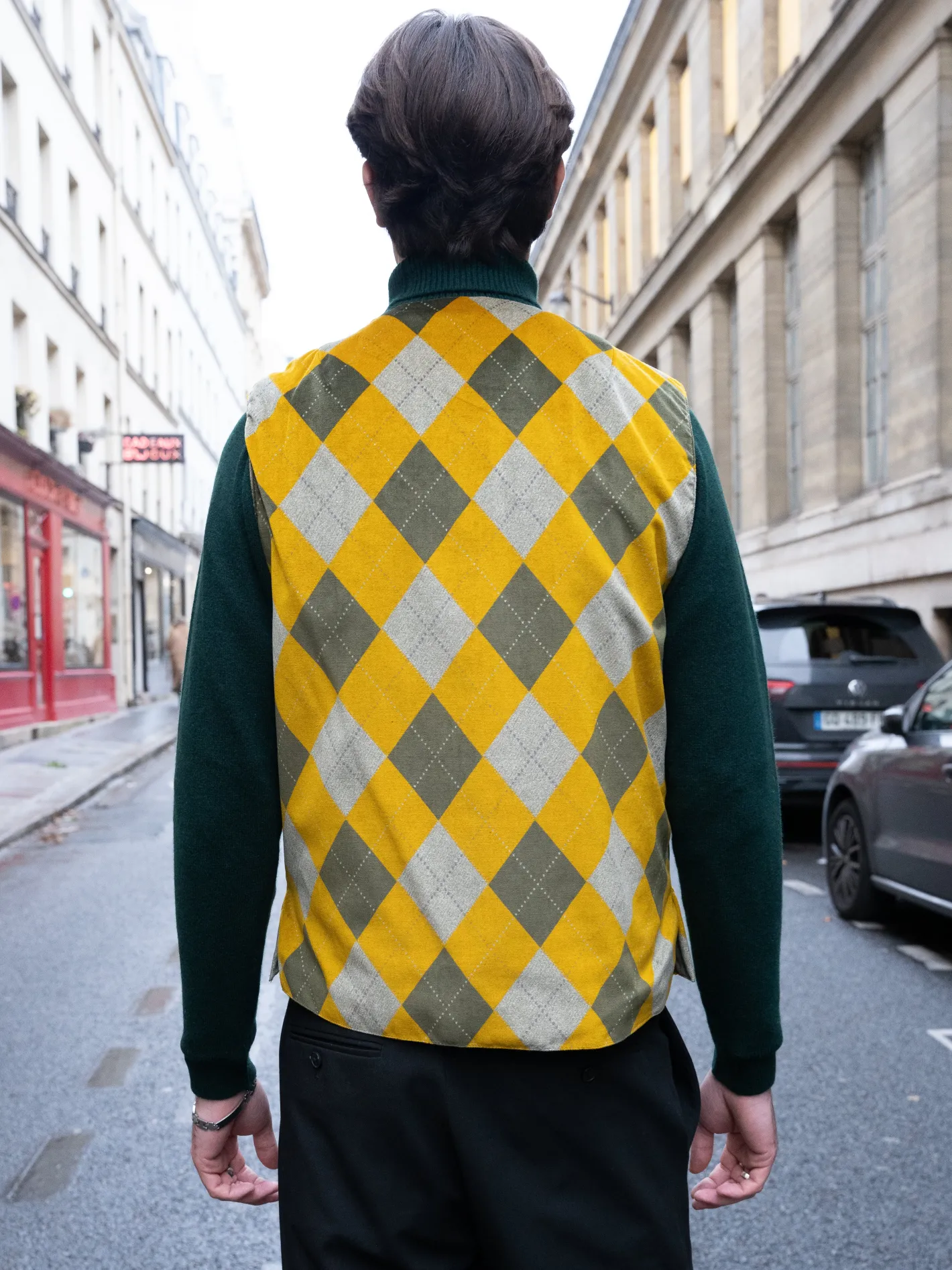 gilet__poches_passepoiles_en_velours_argyle_12.webp hollington Gilets*gilet à poches passepoilées en velours argyle