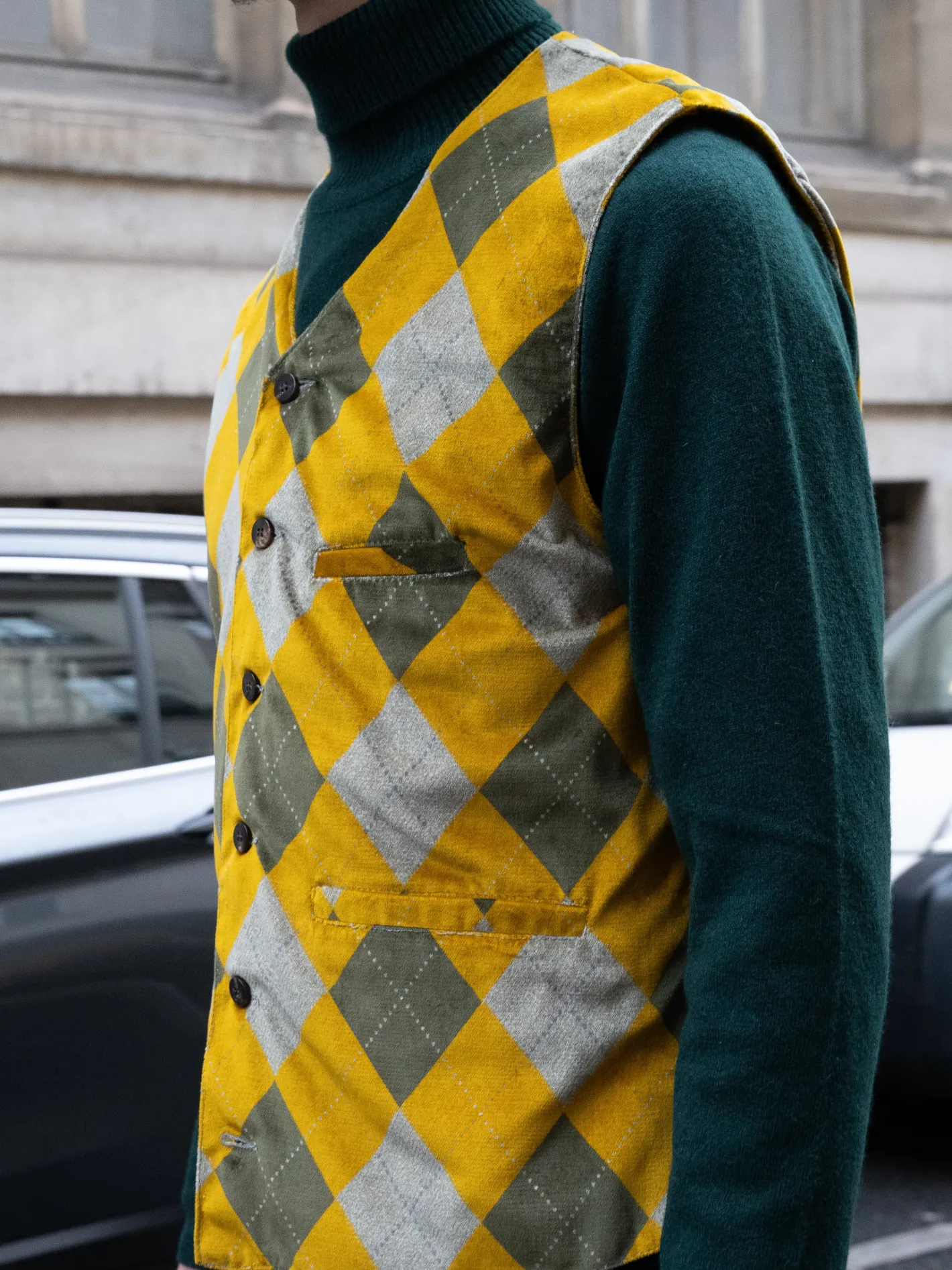 gilet__poches_passepoiles_en_velours_argyle_13.webp hollington Gilets*gilet à poches passepoilées en velours argyle