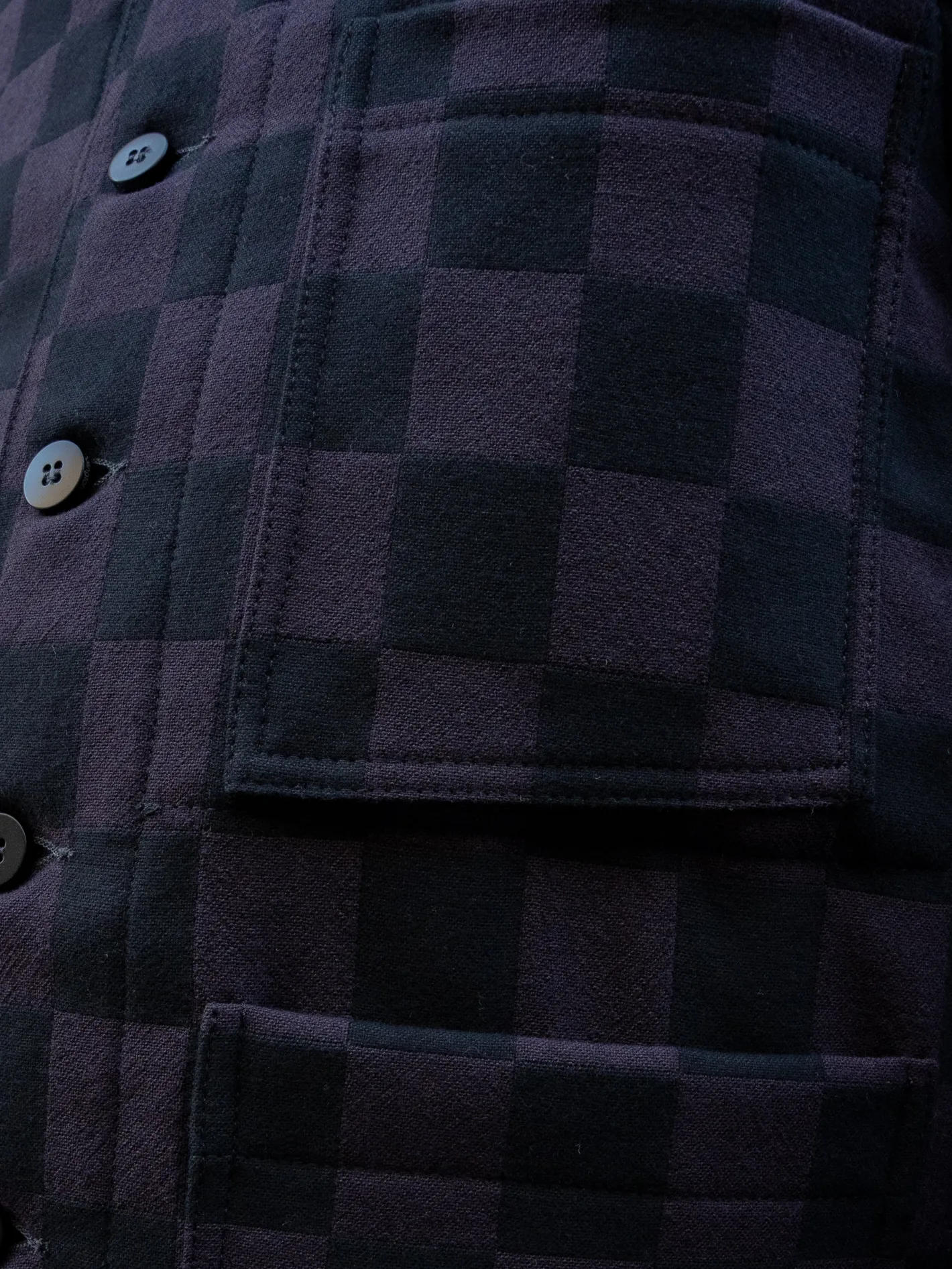 gilet__poches_plaques_en_jacquard_de_laine__damier_5.webp hollington Gilets*gilet à poches plaquées en jacquard de laine à damier