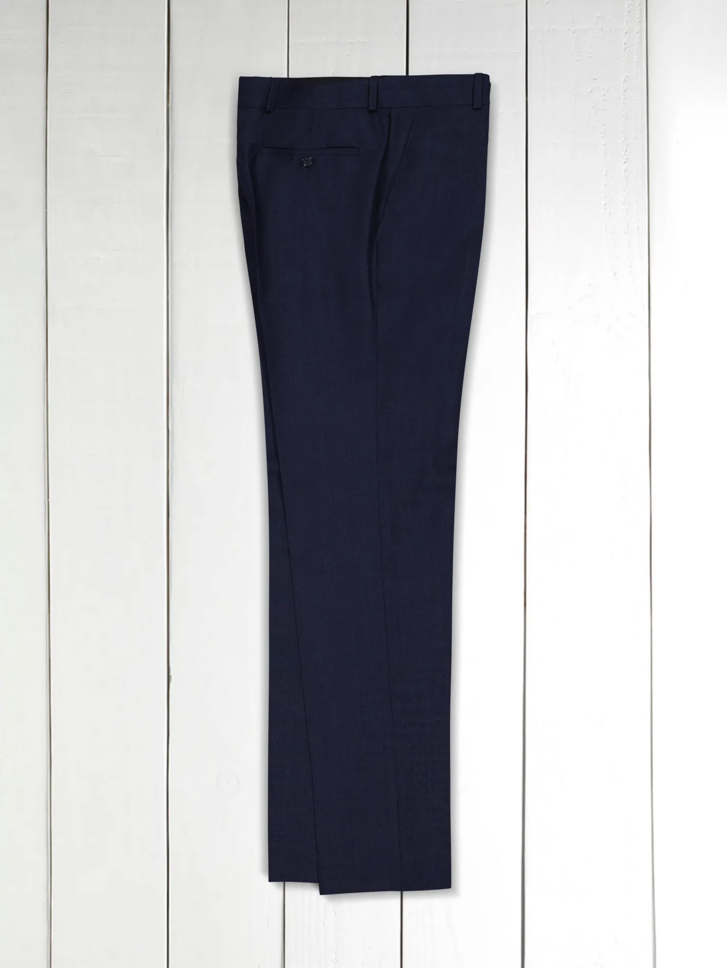hollington Pantalons*pantalon italien siza en fil-à-fil de laine infroissable bleu minuit
