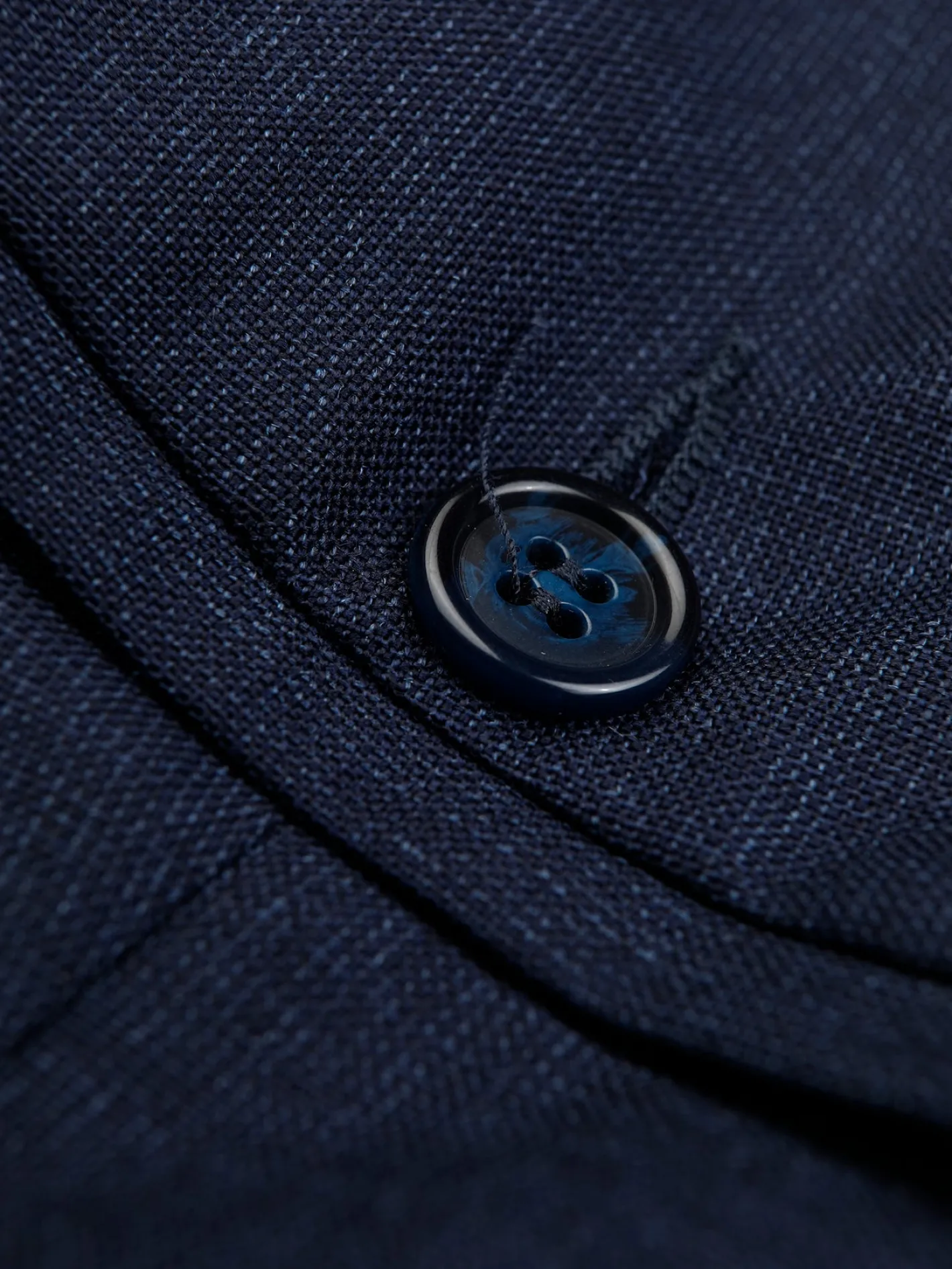 hollington Pantalons*pantalon italien siza en fil-à-fil de laine infroissable bleu minuit