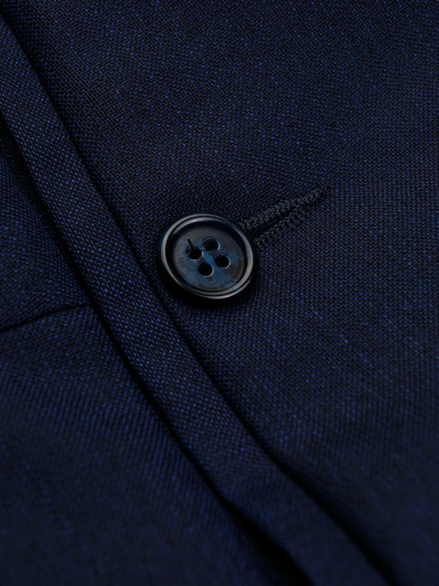 hollington Pantalons*pantalon italien siza en fil-à-fil de laine infroissable navy marl