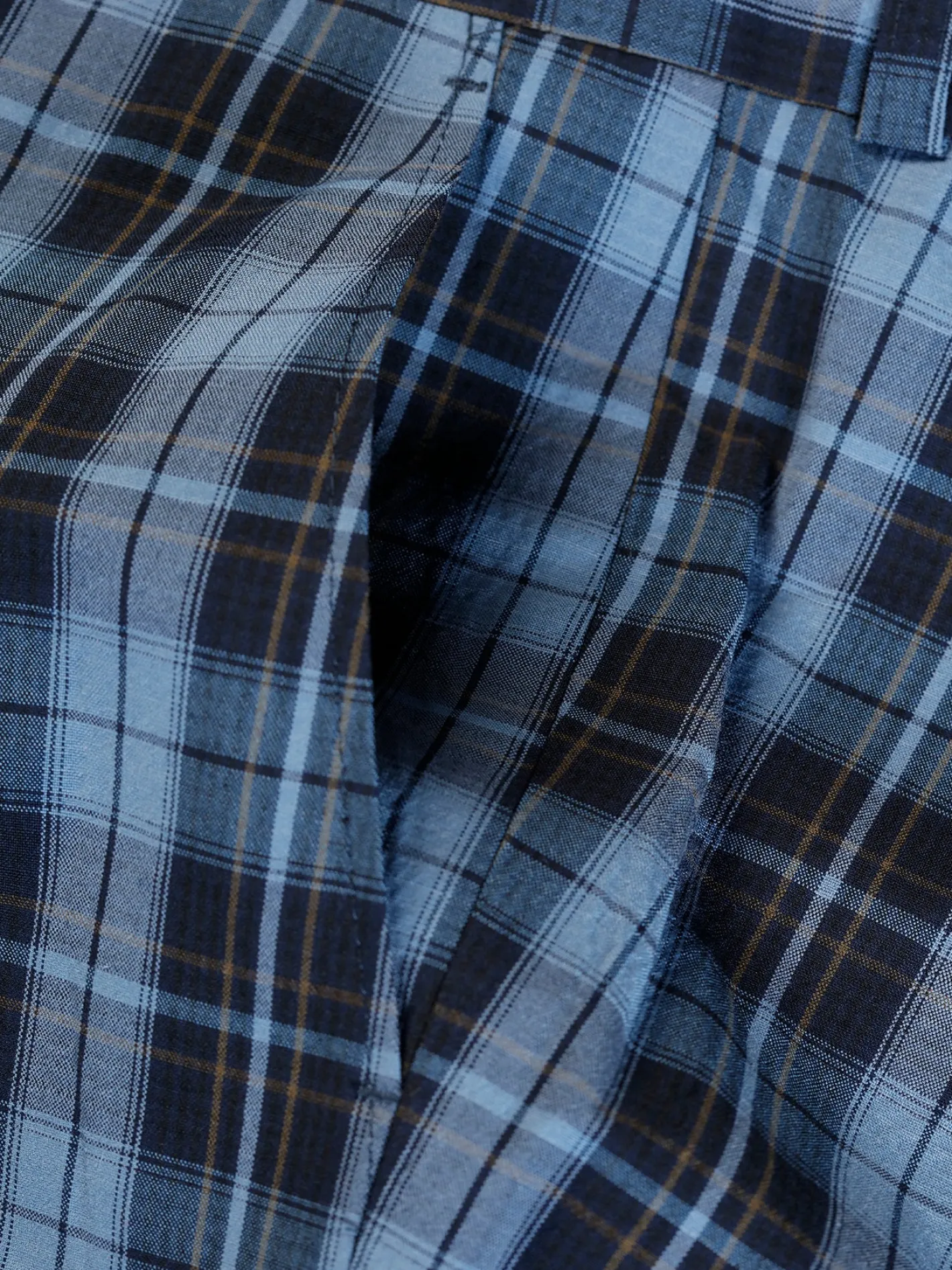 pantalon_italien_siza_en_toile_extensible__carreaux_navy_4.webp hollington Pantalons*pantalon italien siza en toile extensible à carreaux navy