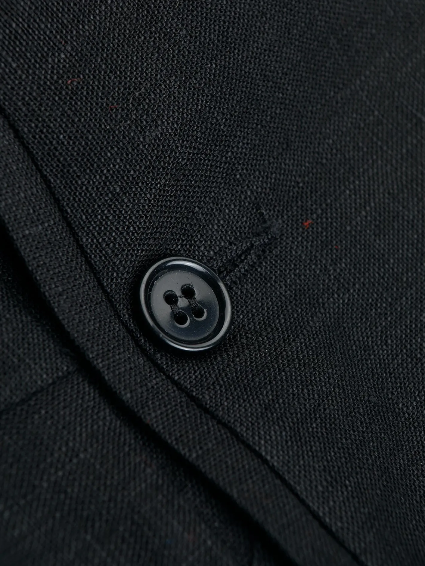 hollington Pantalons*pantalon italien siza en toile pur lin noir très légère