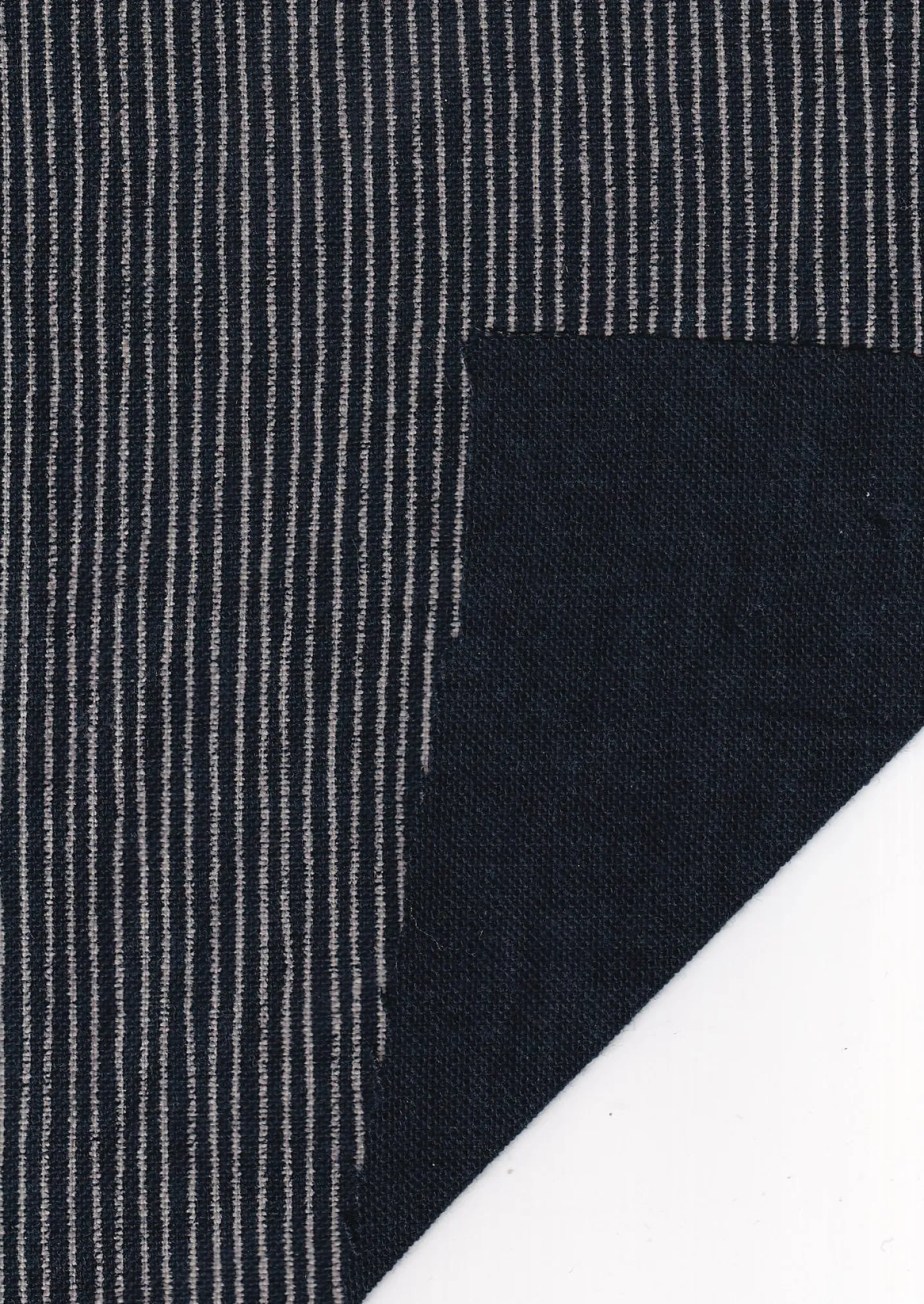 hollington Tissus Au Mètre*tissu toile de coton double-face à rayures japonaises craie sur marine