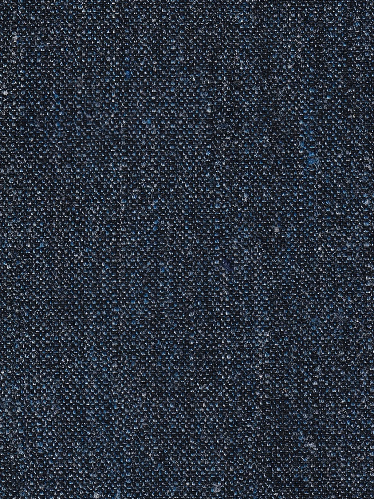 hollington Tissus Au Mètre*tissu toile de laine et lin bleu étoilé