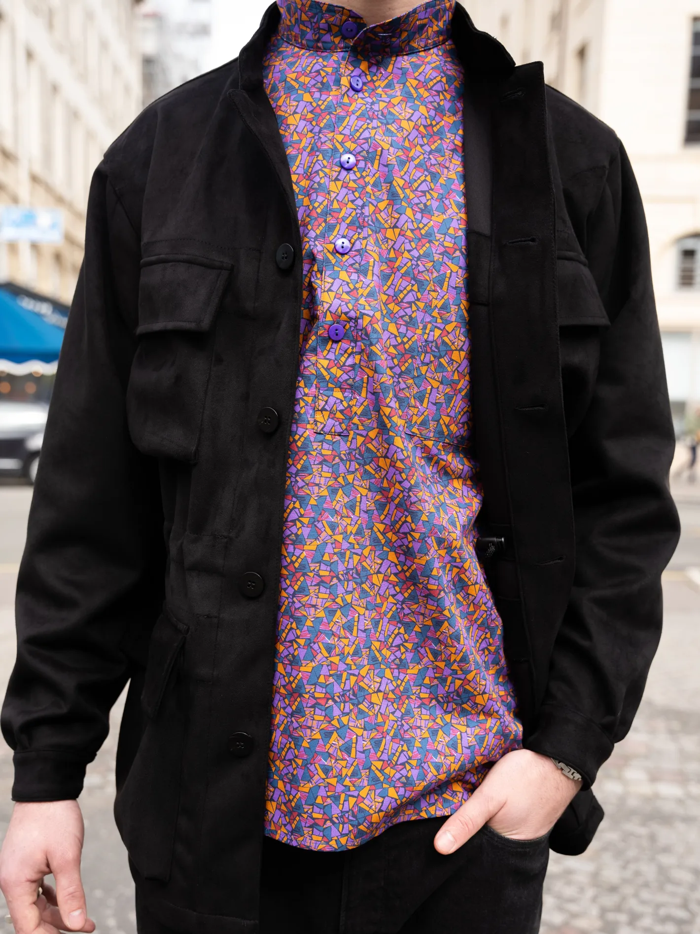 veste_corrib_en_microcachemire_noir_4.webp hollington Vestes & Manteaux*veste corrib en micro-cachemire noir