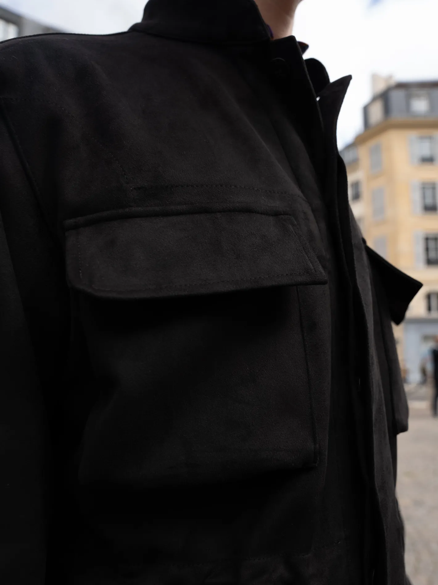 veste_corrib_en_microcachemire_noir_6.webp hollington Vestes & Manteaux*veste corrib en micro-cachemire noir