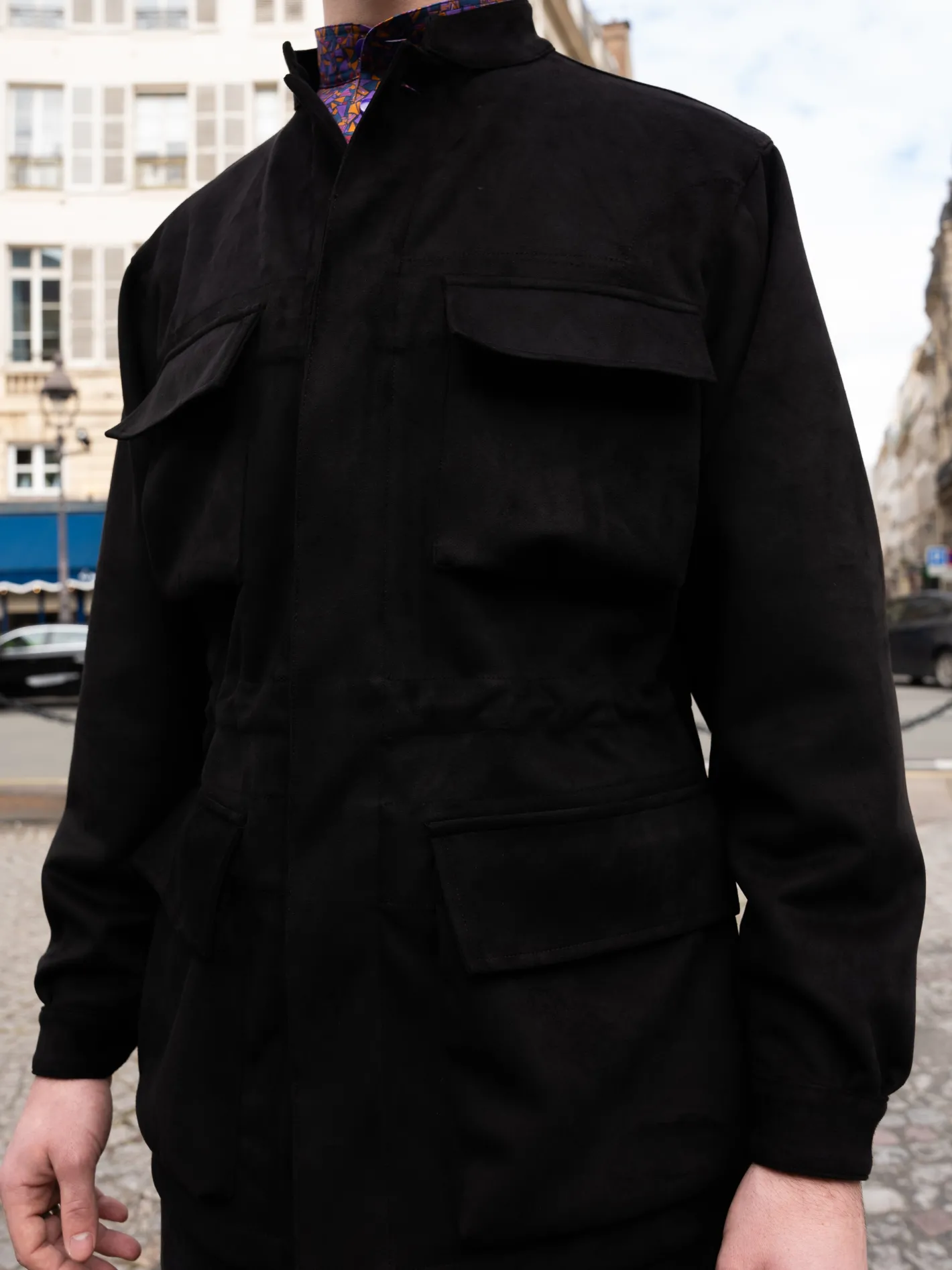veste_corrib_en_microcachemire_noir_7.webp hollington Vestes & Manteaux*veste corrib en micro-cachemire noir