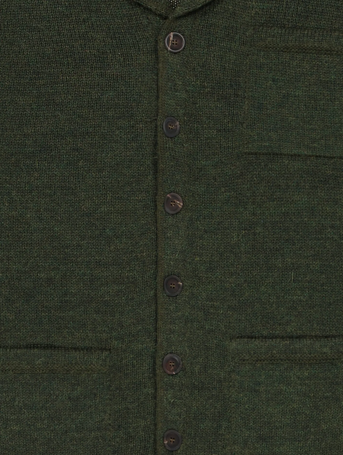 hollington Inis Meáin | Maille*veste Inis Meáin en alpaga mérinos cachemire et soie kaki