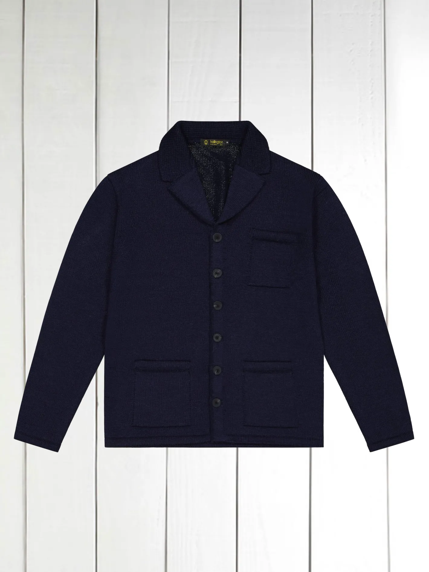 hollington Inis Meáin | Maille*veste Inis Meáin en alpaga mérinos cachemire et soie navy