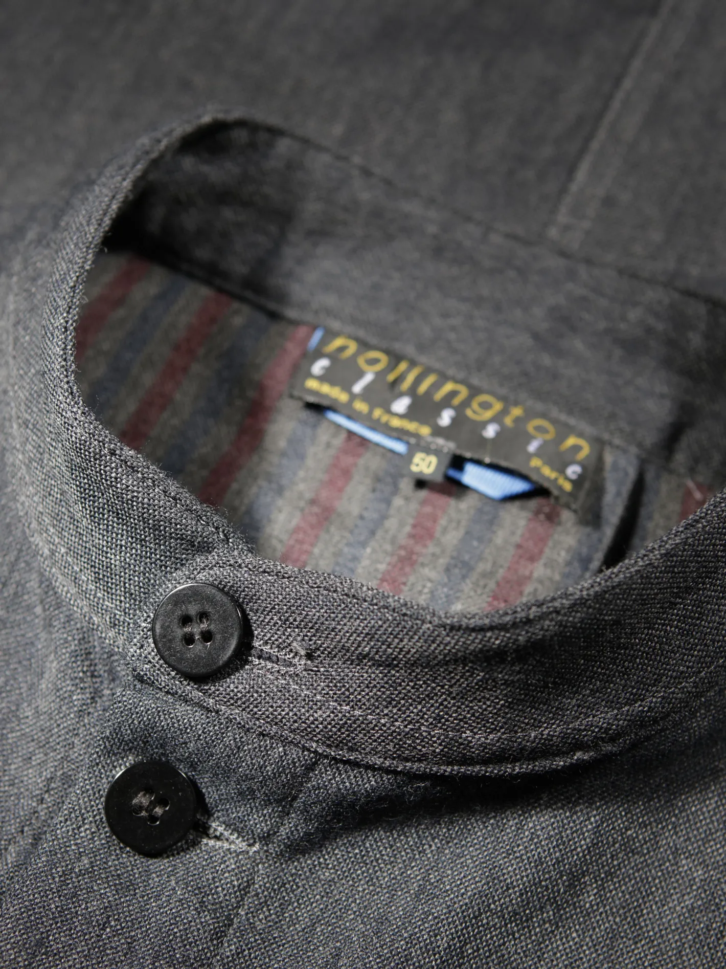 hollington Vestes & Manteaux*veste naipaul en coton et lin double face gris à rayures