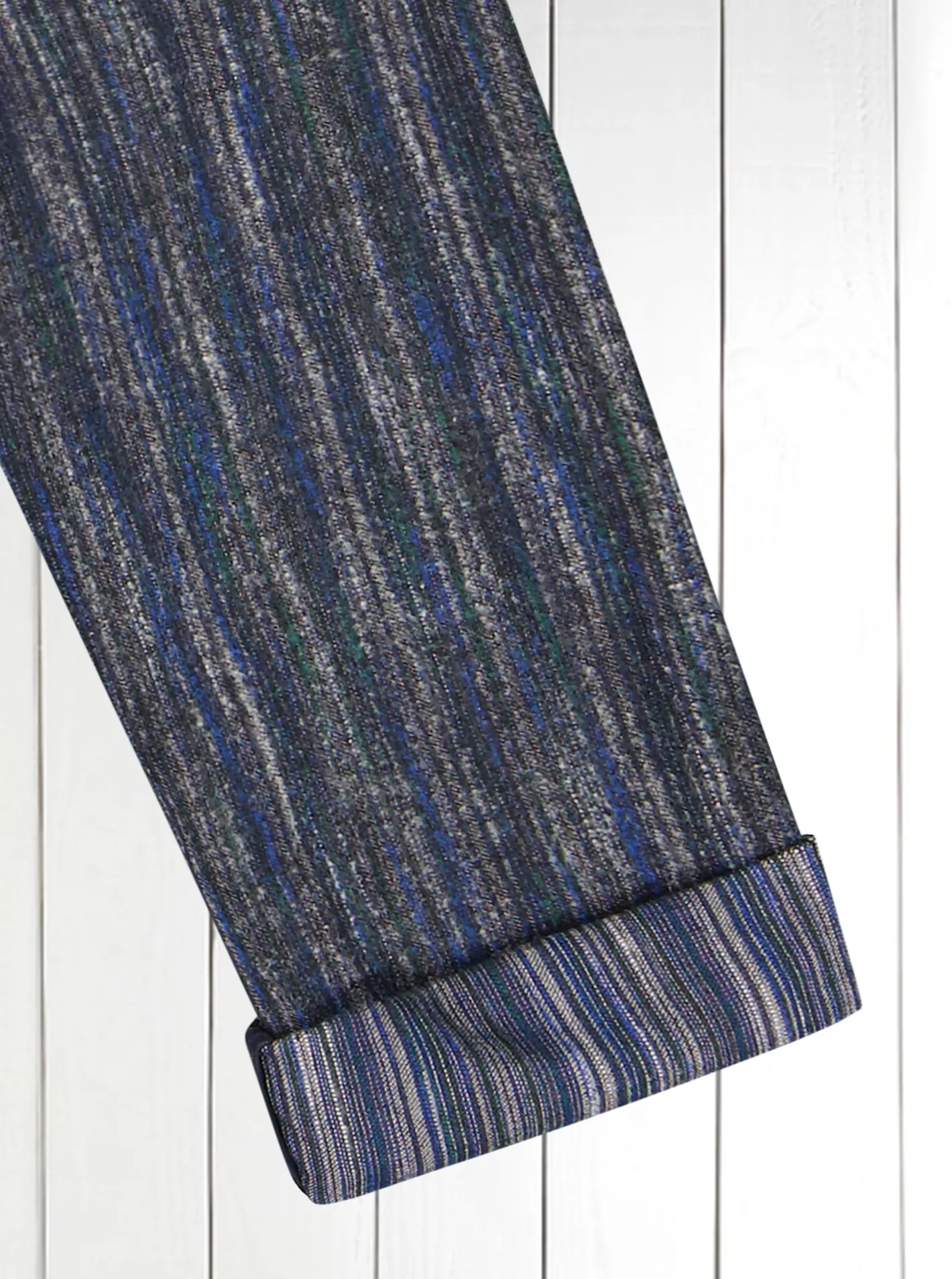 veste_naipaul_en_coton_japonais__rayures_irrgulires_2.webp hollington Vestes & Manteaux*veste naipaul en coton japonais à rayures irrégulières