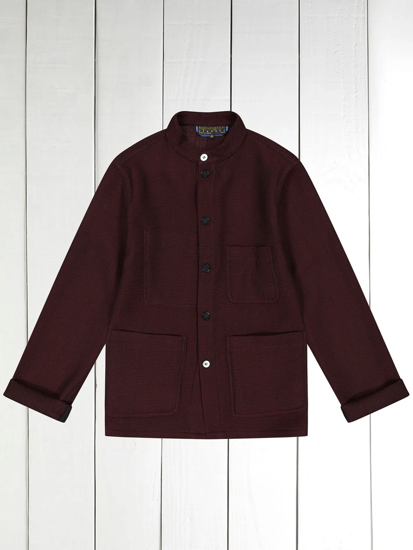 hollington Vestes & Manteaux*veste naipaul en nid d'abeille de coton et lin bordeaux