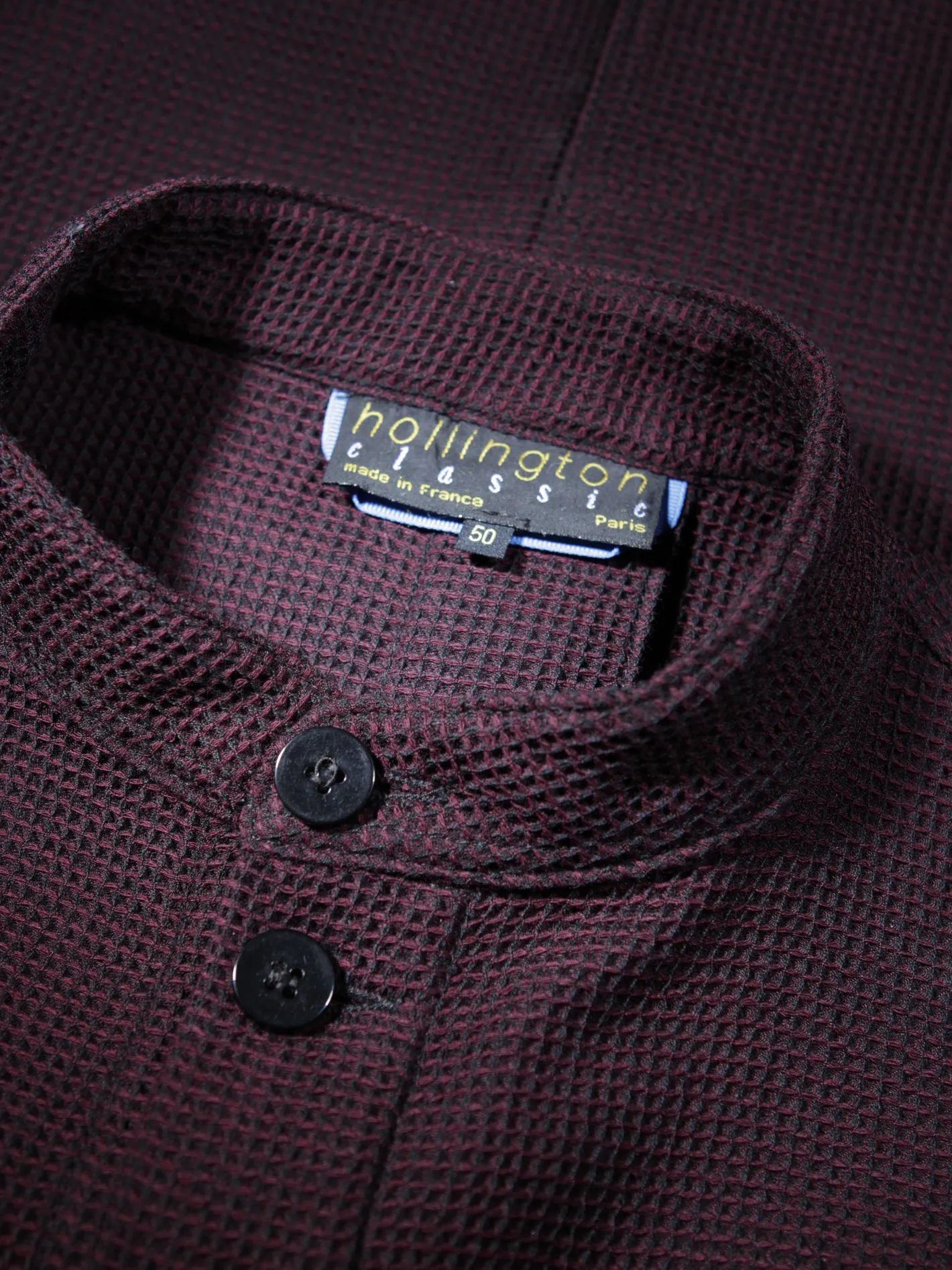 hollington Vestes & Manteaux*veste naipaul en nid d'abeille de coton et lin bordeaux