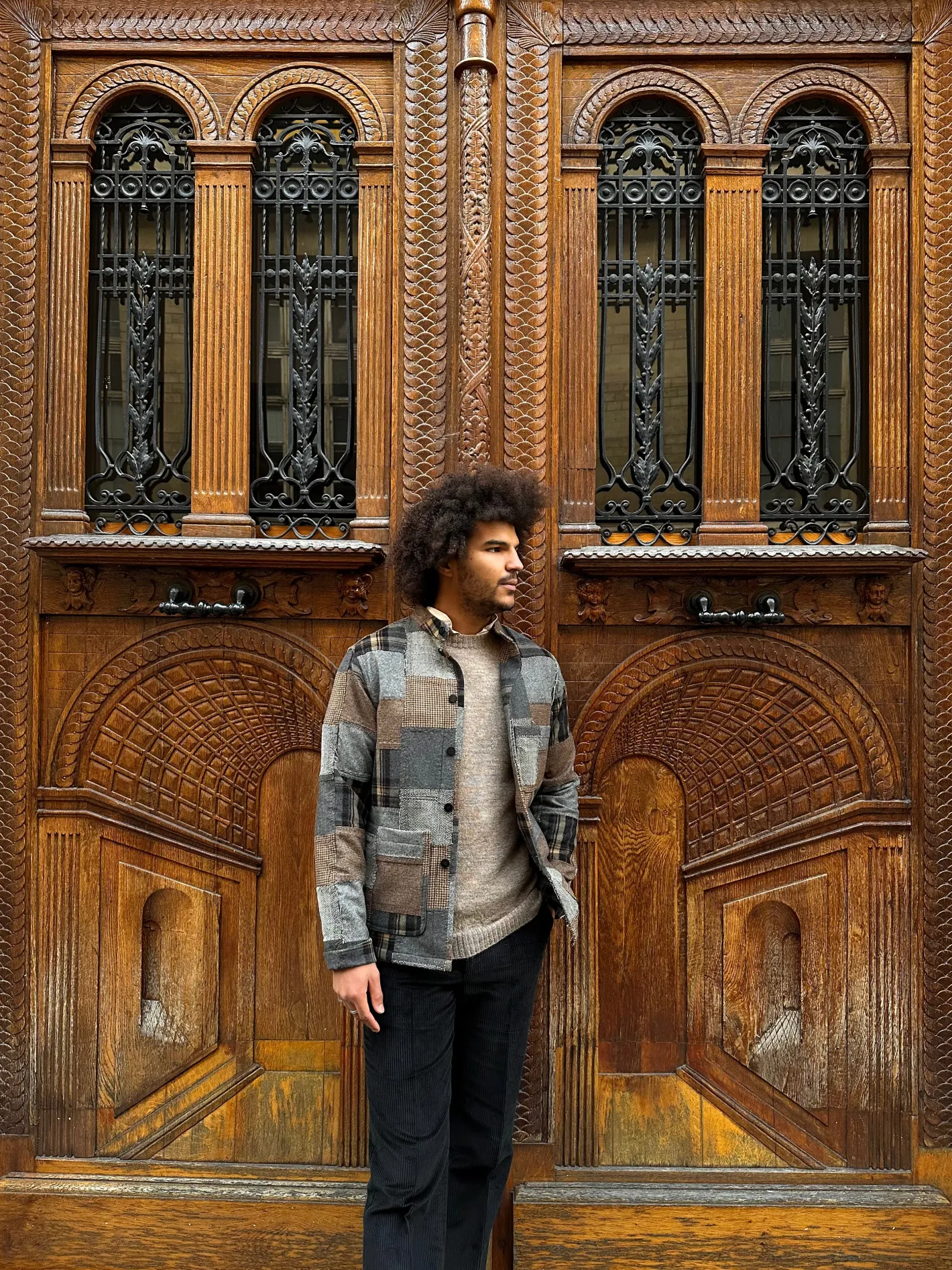 hollington Vestes & Manteaux*veste naipaul en patchwork de laine couleurs d'automne