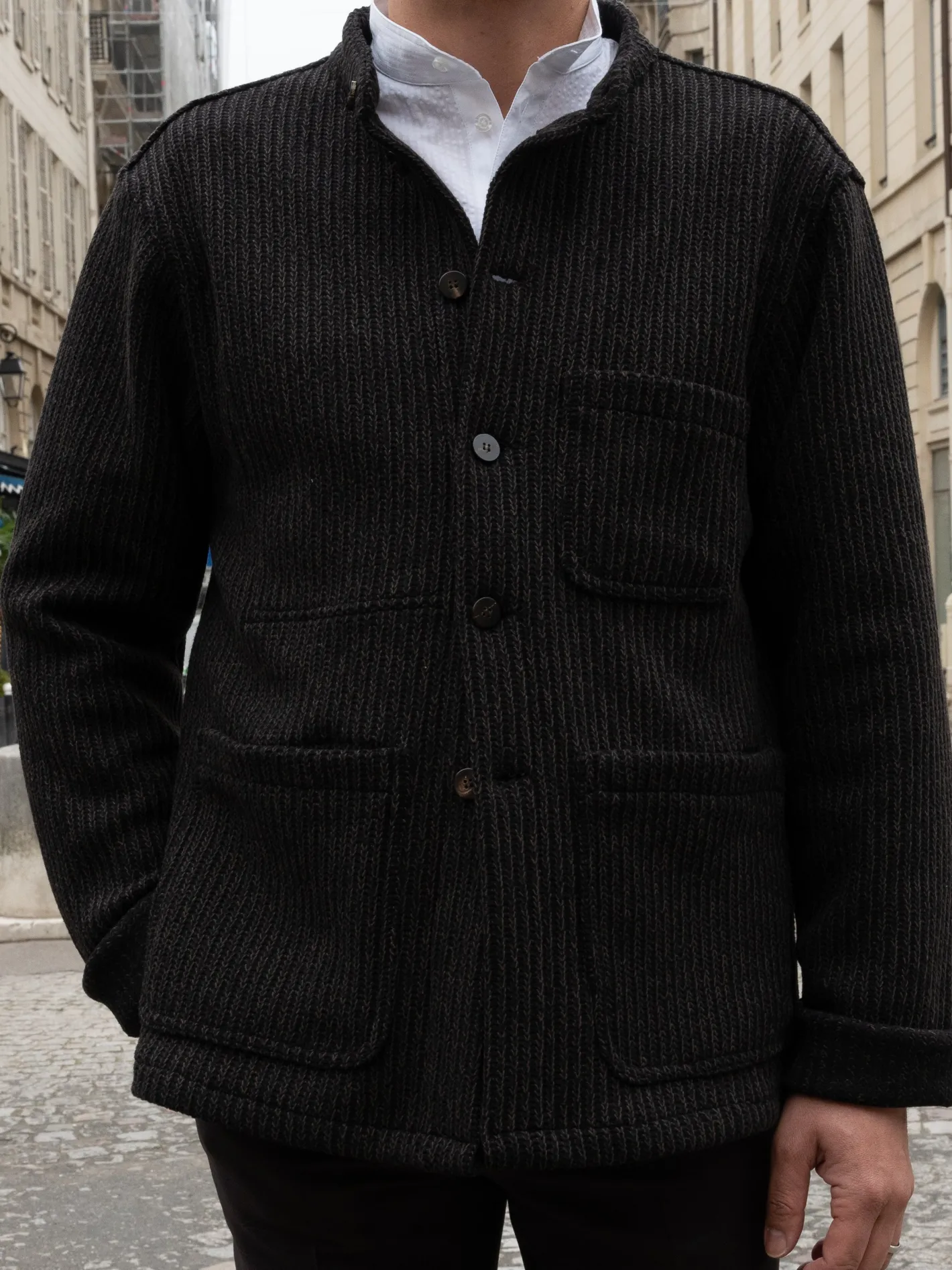 veste_naipaul_en_tricot_de_laine_brou_de_noix_6.webp hollington Vestes & Manteaux*veste naipaul en tricot de laine brou de noix