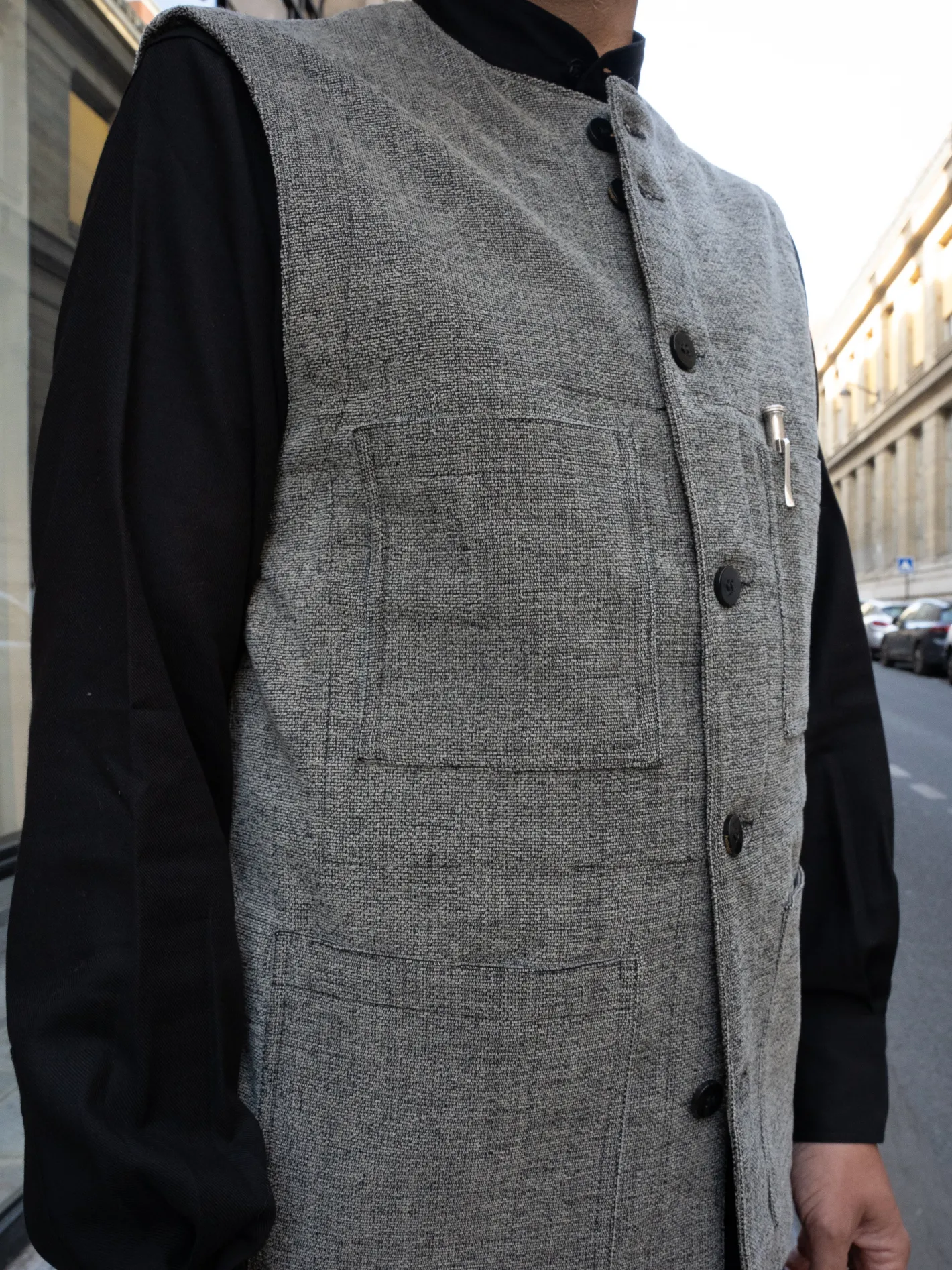 veste_sans_manches_en_chenille_silver_2.webp hollington Gilets | Vestes & Manteaux*veste sans manches en chenille silver