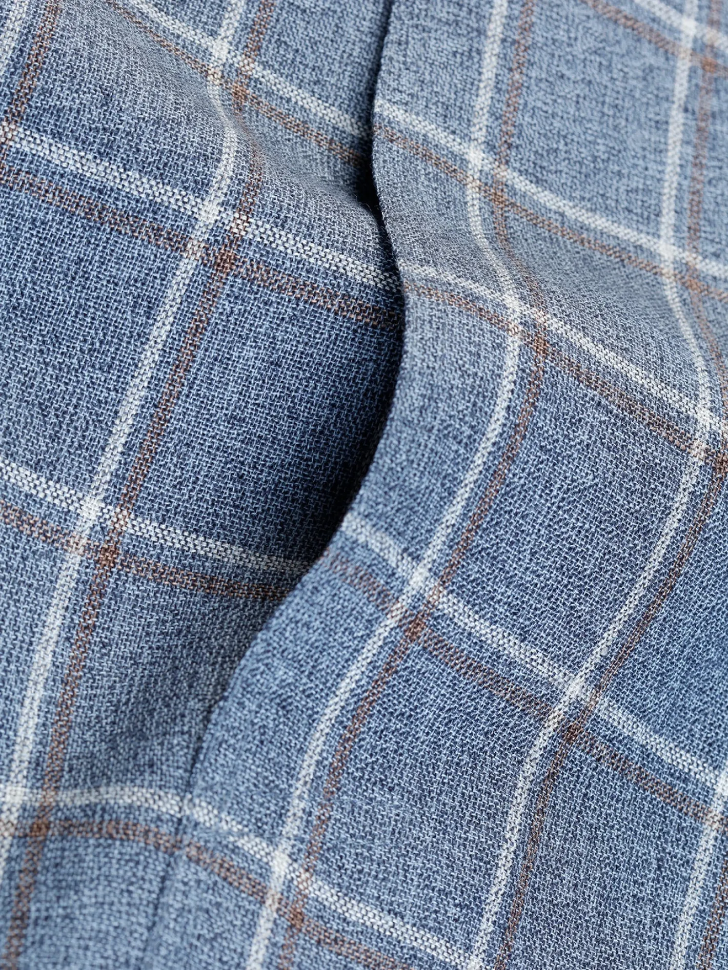 veste_savoie_ajuste__col_nehru_en_toile_de_laine_et_lin_preppy_check_5.webp hollington Vestes & Manteaux*veste savoie ajustée à col nehru en toile de laine et lin preppy check