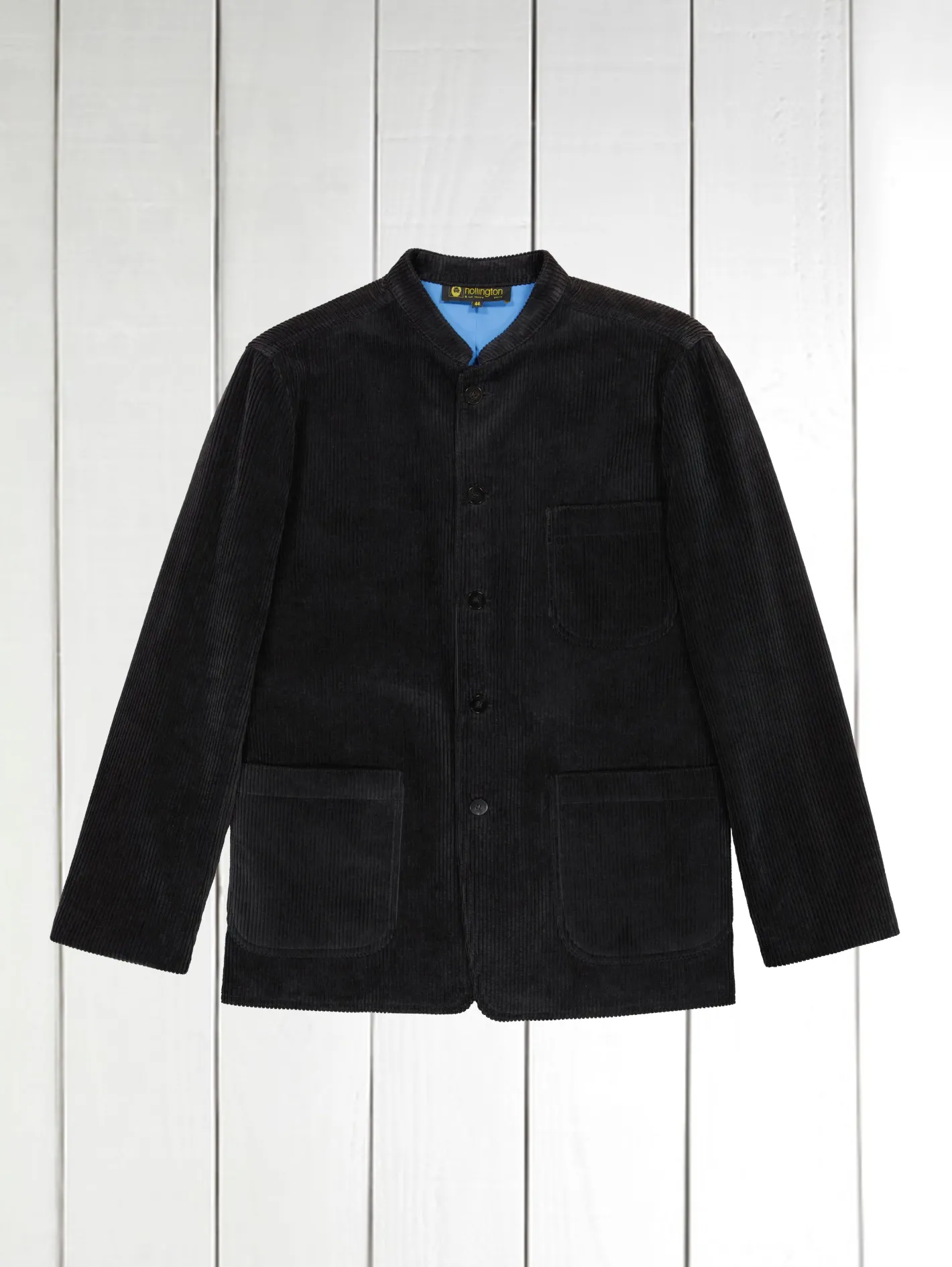 hollington Vestes & Manteaux*veste tyrol à col nehru regular en velours de laine noir