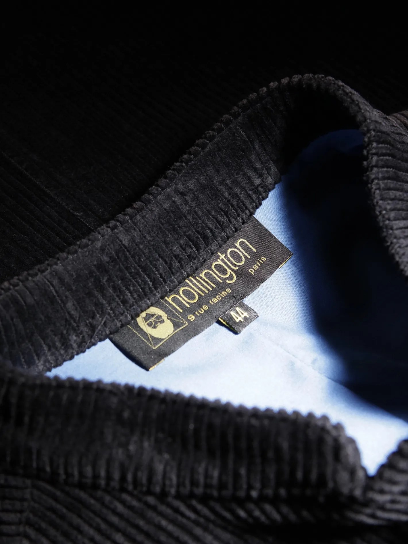 hollington Vestes & Manteaux*veste tyrol à col nehru regular en velours de laine noir