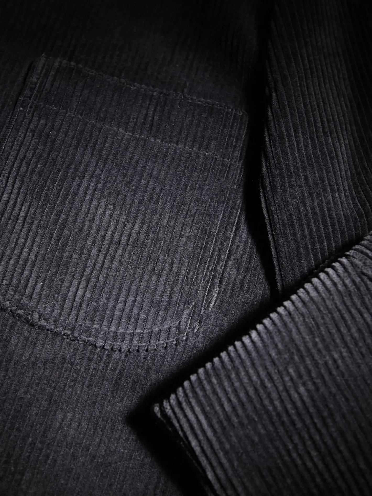 veste_tyrol__col_nehru_regular_en_velours_de_laine_noir_2.webp hollington Vestes & Manteaux*veste tyrol à col nehru regular en velours de laine noir