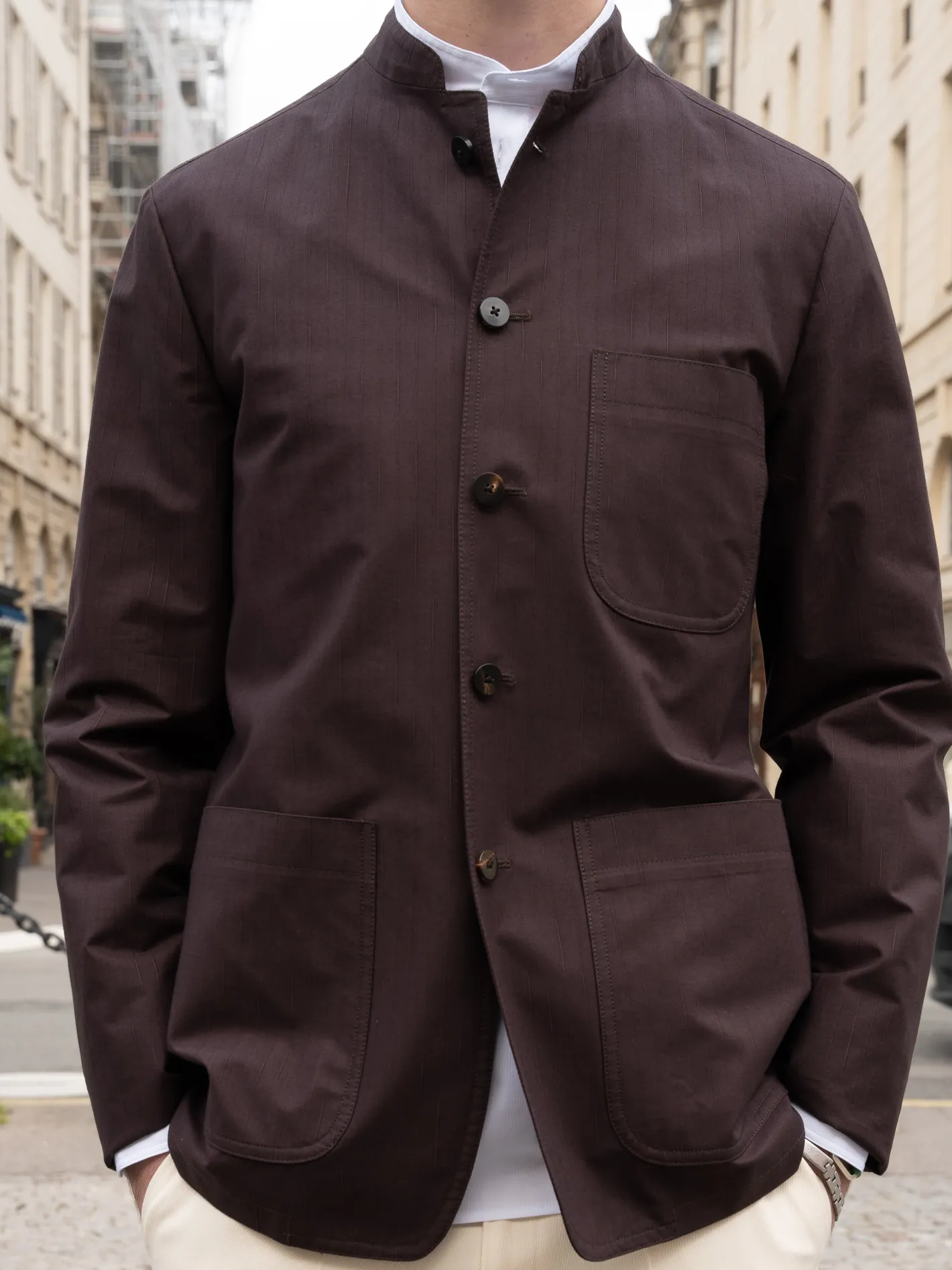 hollington Vestes & Manteaux*veste tyrol ajustée en coton extensible brun rembrandt