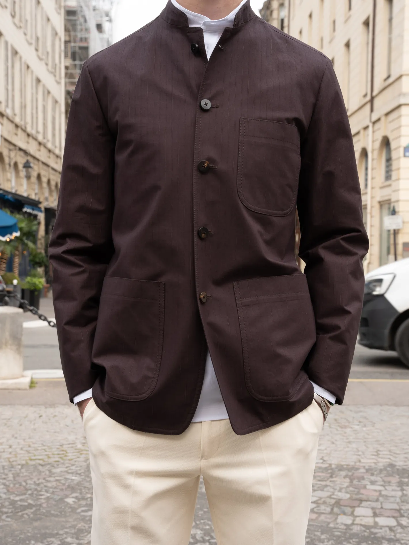 veste_tyrol_ajuste_en_coton_extensible_brun_rembrandt_4.webp hollington Vestes & Manteaux*veste tyrol ajustée en coton extensible brun rembrandt