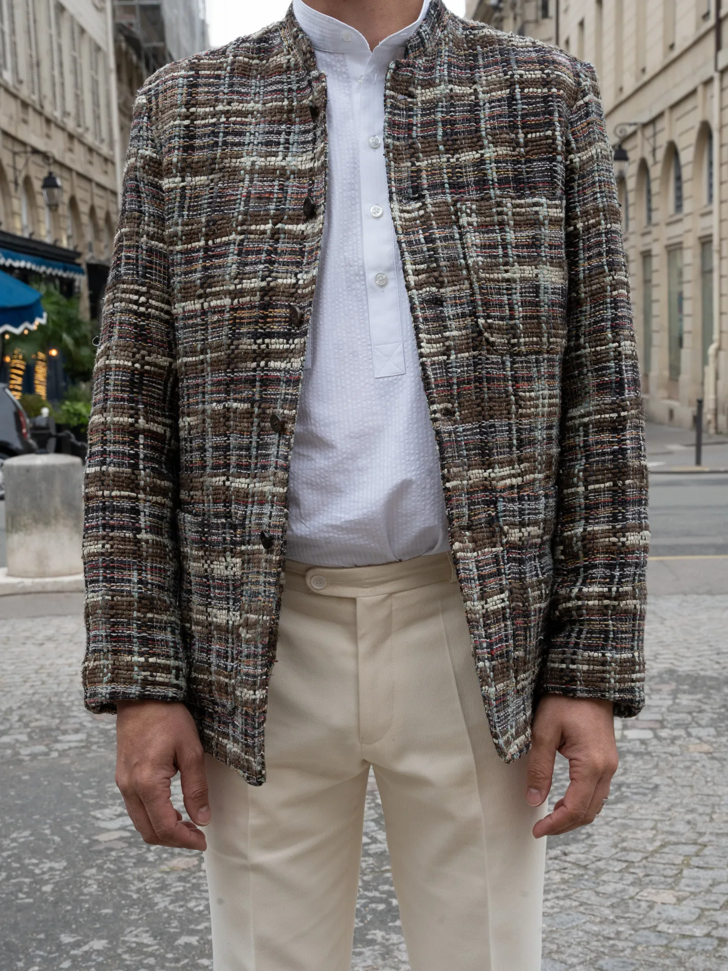 veste_tyrol_ajuste_en_soie_indienne_sauvage_23.webp hollington Vestes & Manteaux*veste tyrol ajustée en soie indienne sauvage