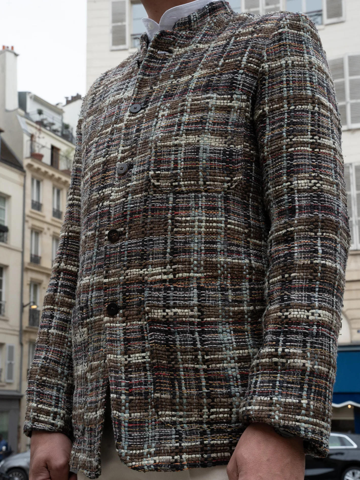 veste_tyrol_ajuste_en_soie_indienne_sauvage_4.webp hollington Vestes & Manteaux*veste tyrol ajustée en soie indienne sauvage