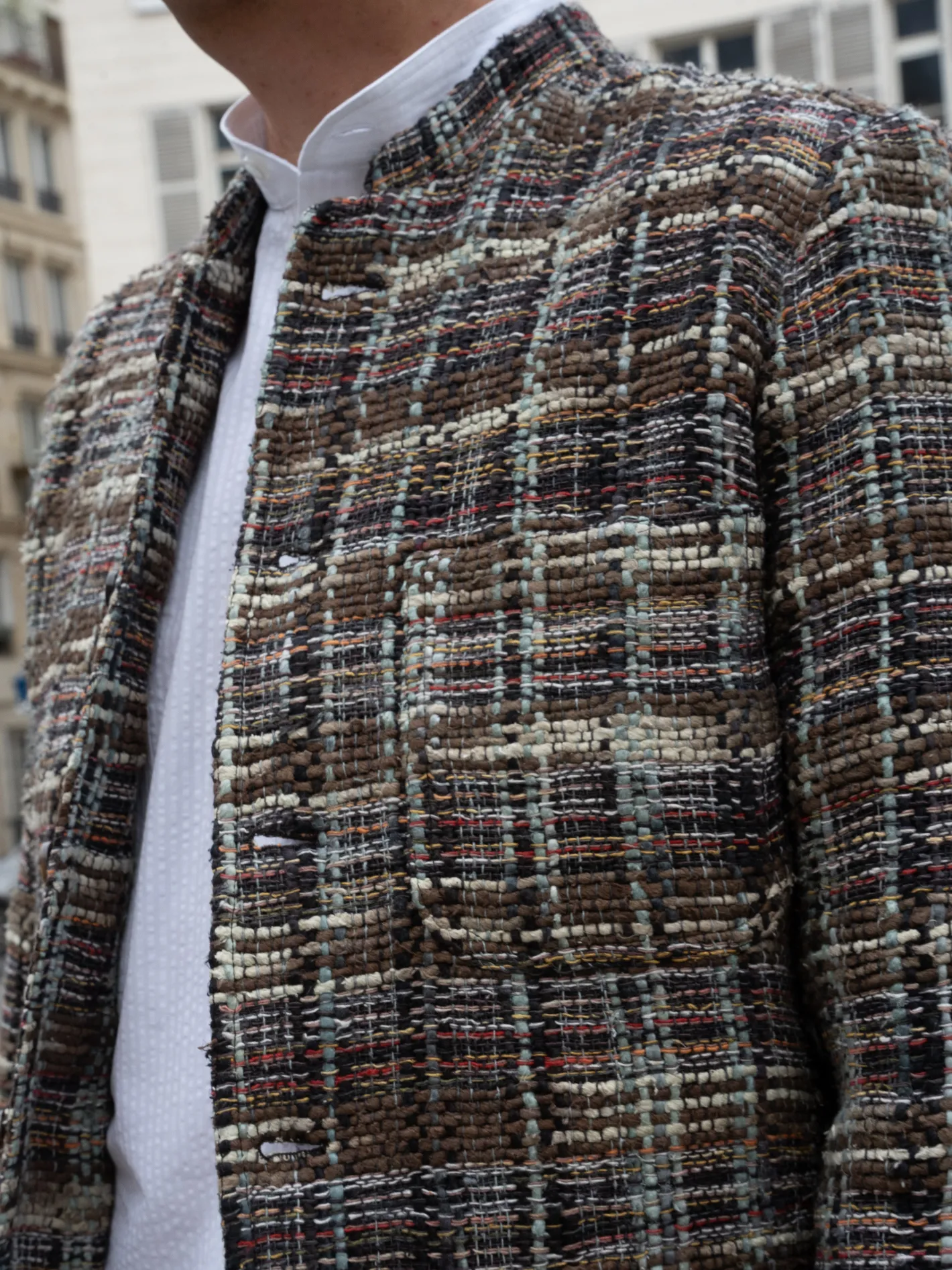 veste_tyrol_ajuste_en_soie_indienne_sauvage_9.webp hollington Vestes & Manteaux*veste tyrol ajustée en soie indienne sauvage