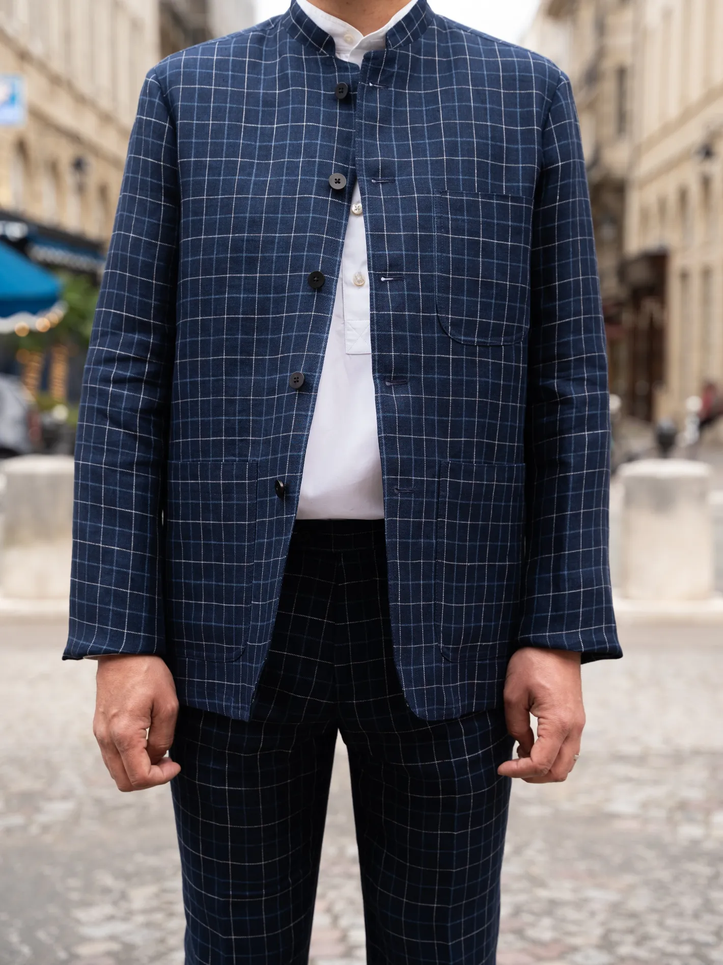 veste_tyrol_ajuste_en_toile_de_lin_et_laine__carreaux_british_blue_and_chalk_18.webp hollington Vestes & Manteaux*veste tyrol ajustée en toile de lin et laine à carreaux British blue and chalk